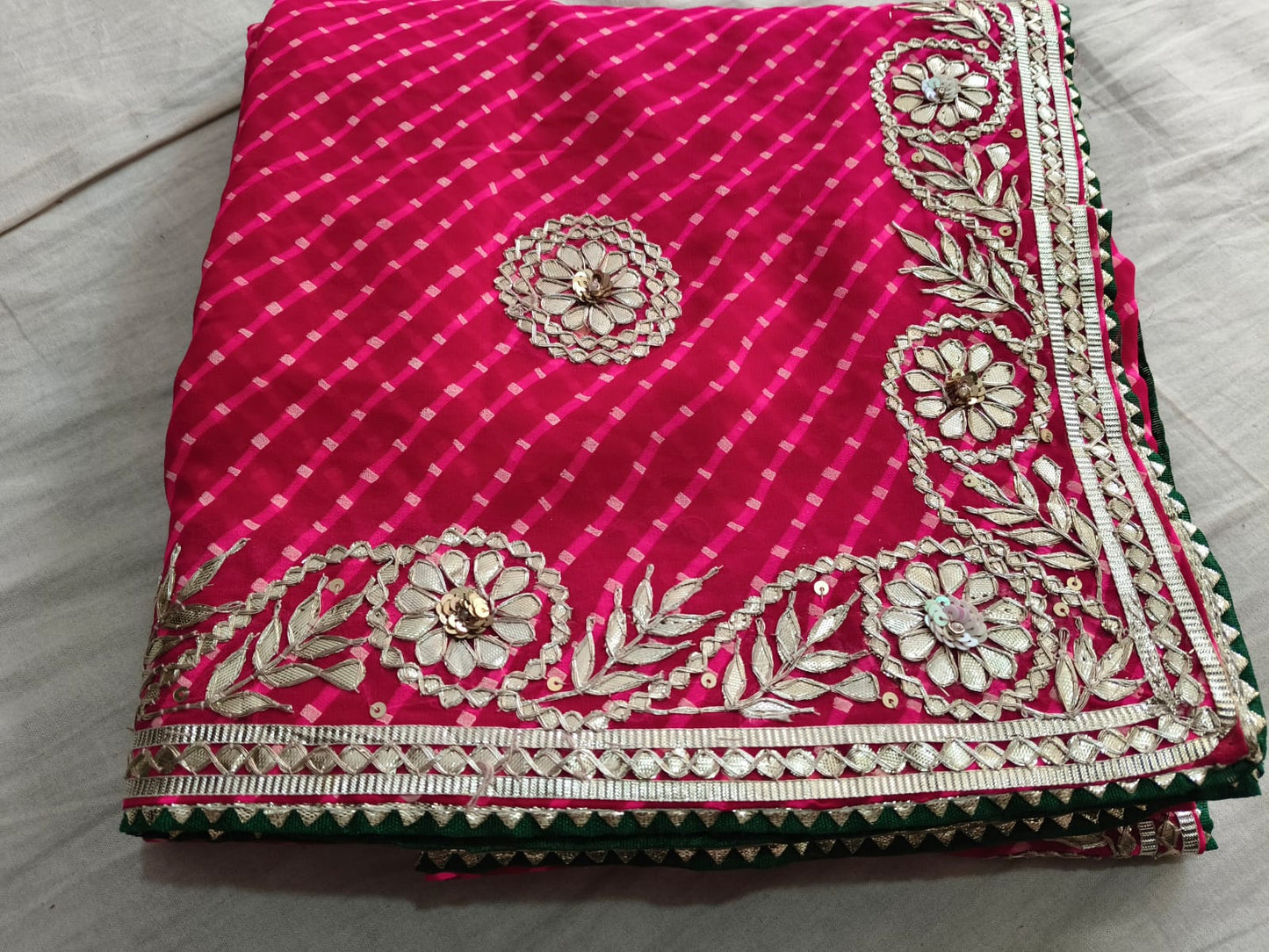 Kayatri Beautiful Traditional Rajasthani Cyc Leheriya modhra print saree