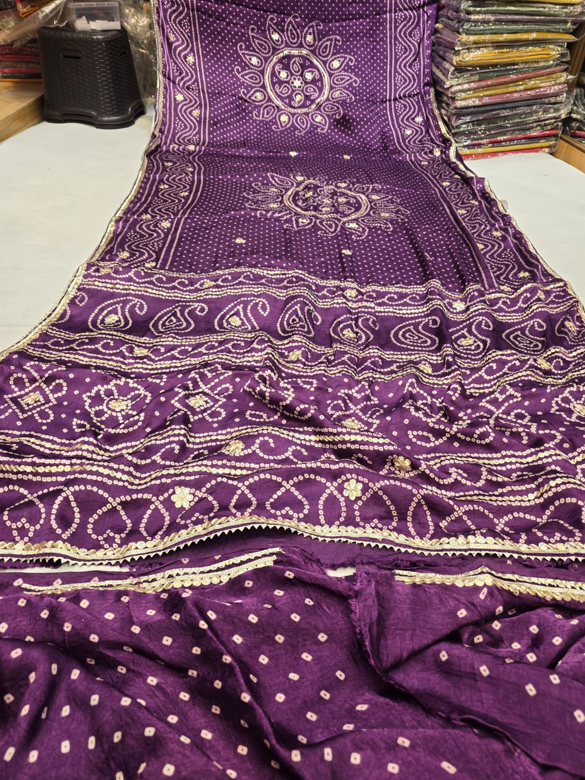 Kayatri New Pure Gaji Silk Gotapatti Work Saree