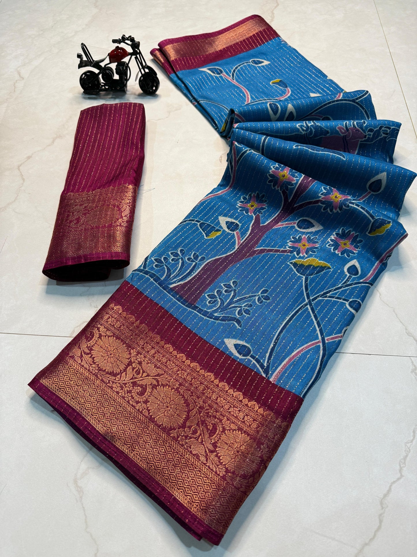 Kayatri New Rekko Silk Floral Design Saree