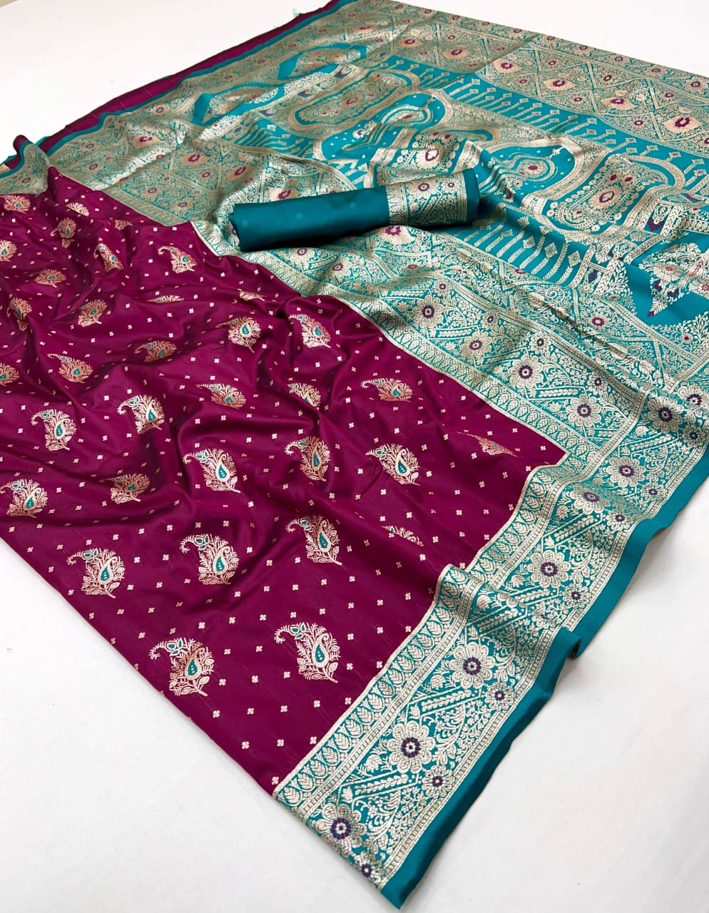 Kayatri New Soft Banarasi Silk Meenakari Weaving Saree