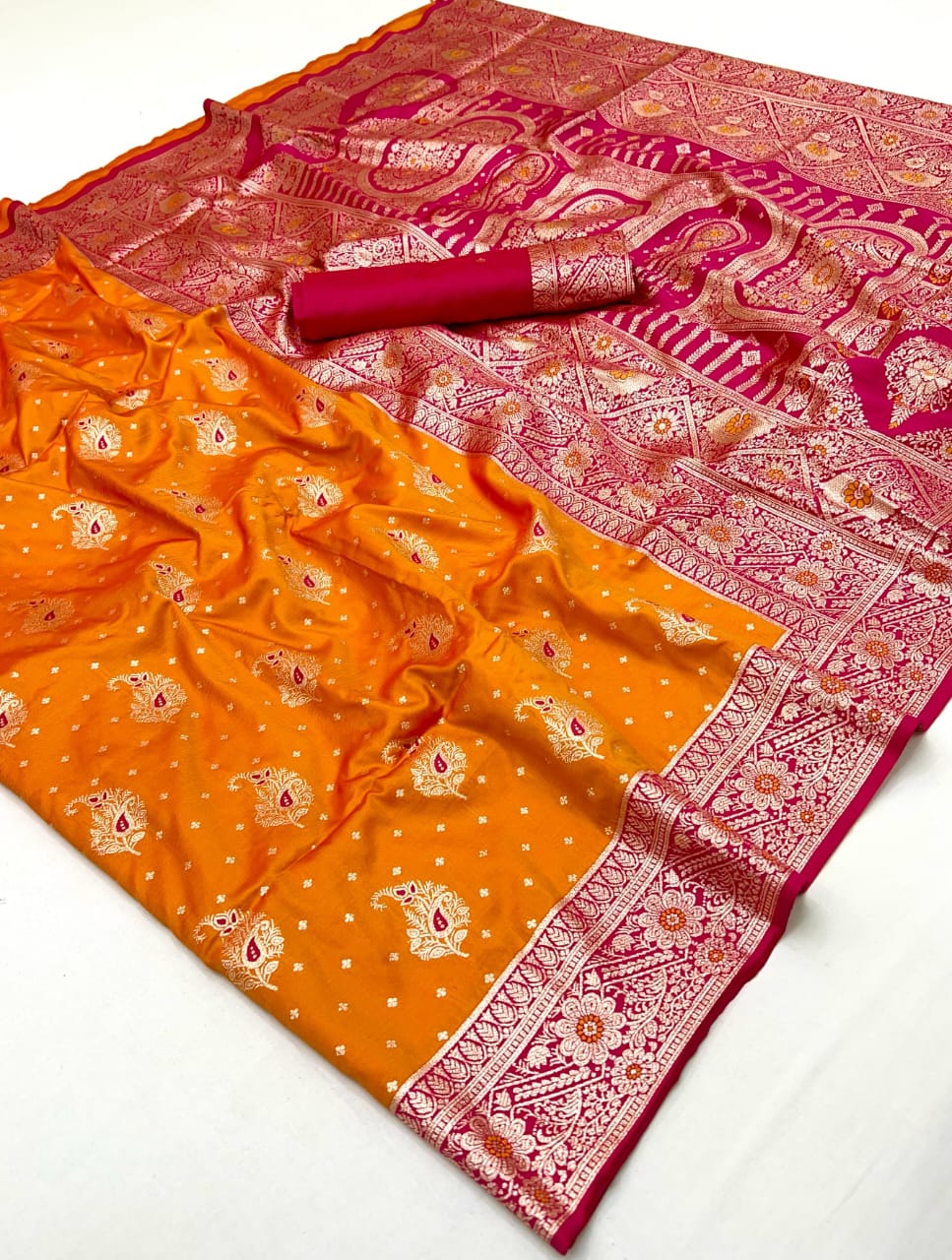 Kayatri New Soft Banarasi Silk Meenakari Weaving Saree