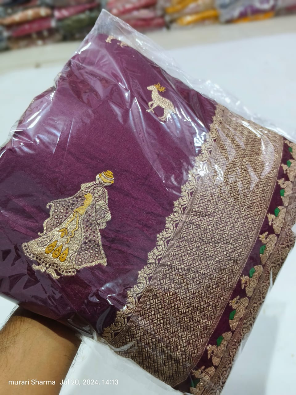 Kayatri New Pure Russian Silk Zari Weaving Saree