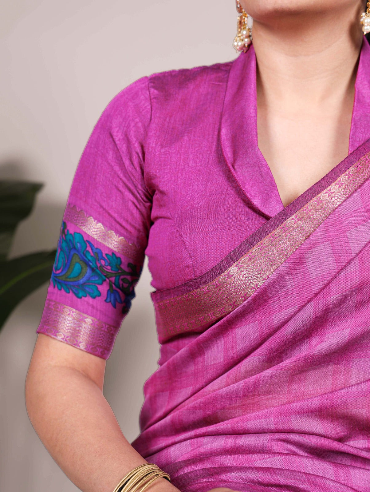 Kayatri New Polyester Viscose Chanderi Printed Saree
