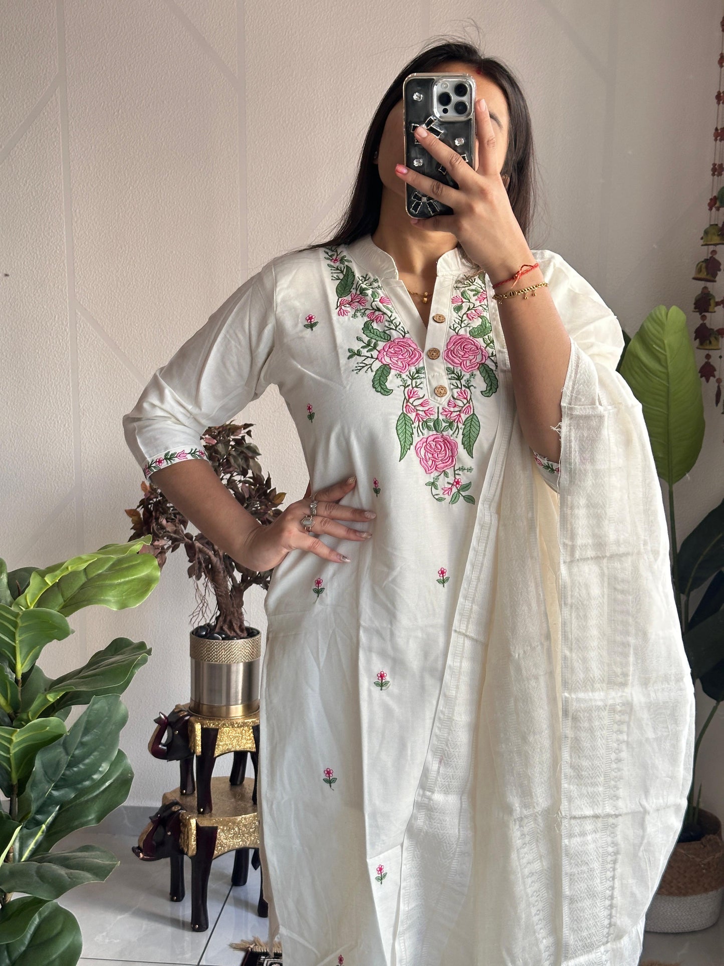 Kayatri New Designers Khadi Cotton Embroidery Suit