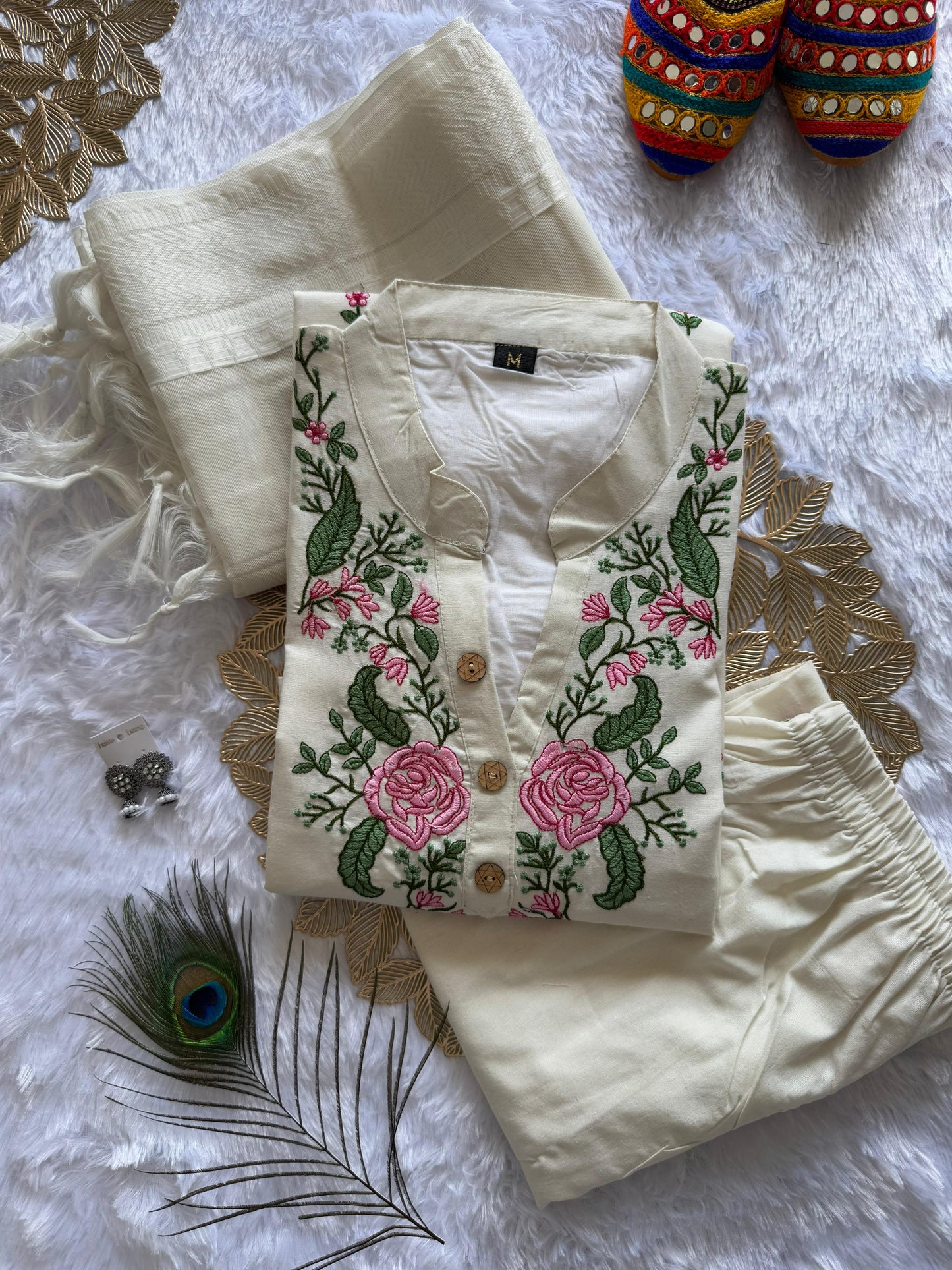 Kayatri New Designers Khadi Cotton Embroidery Suit
