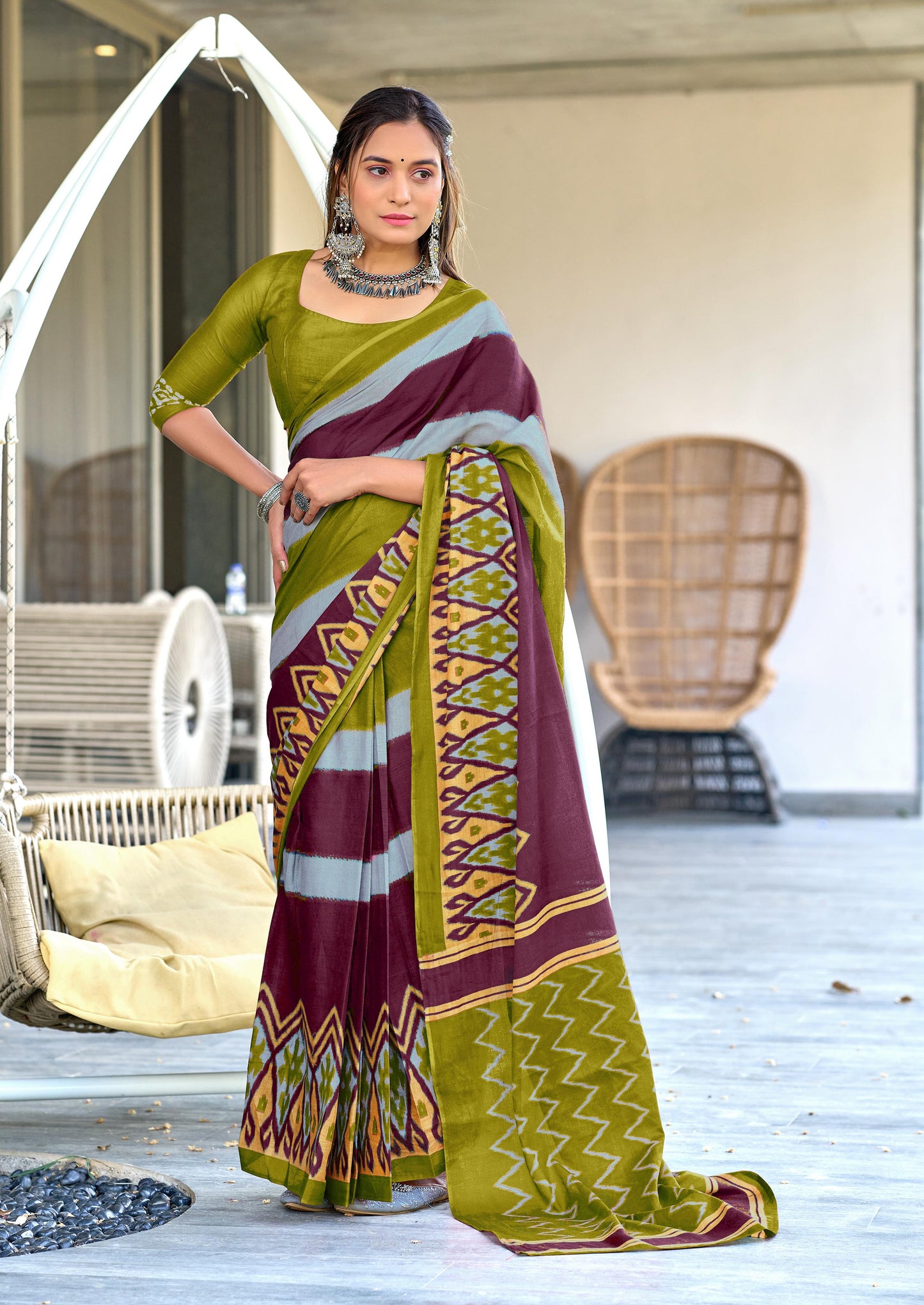 Kayatri New Mulmul Cotton Hand Block Print Saree