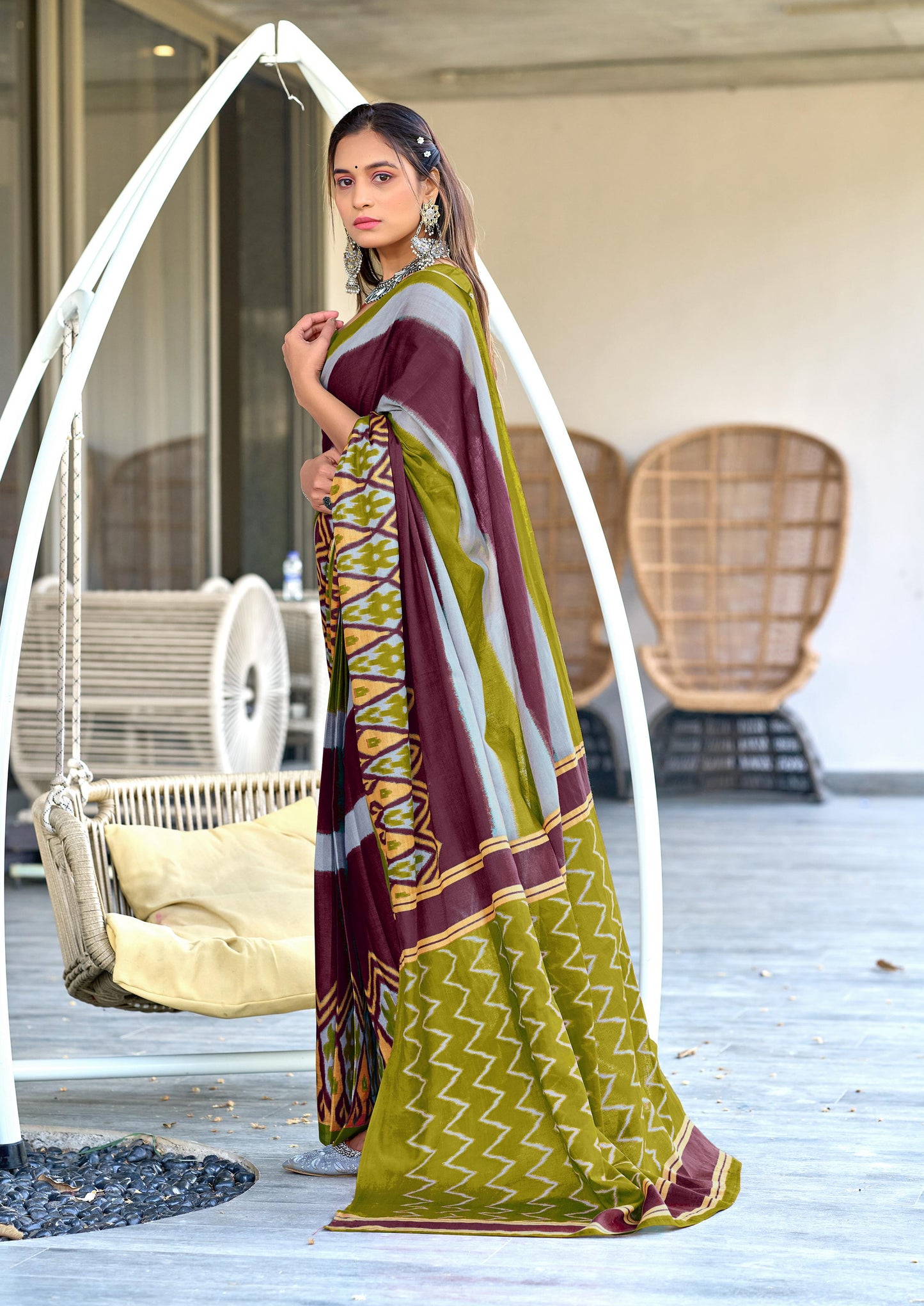 Kayatri New Mulmul Cotton Hand Block Print Saree