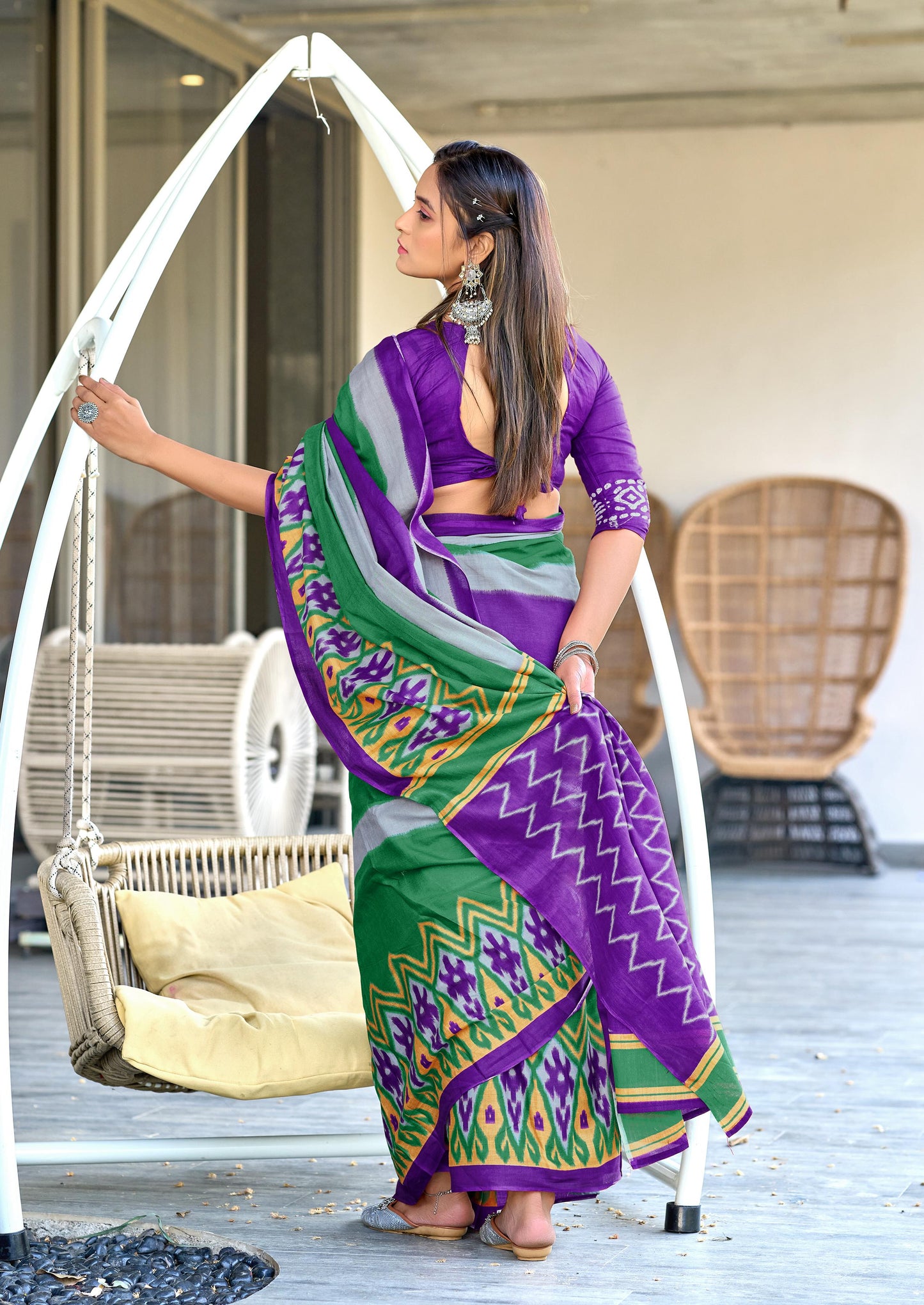 Kayatri New Mulmul Cotton Hand Block Print Saree