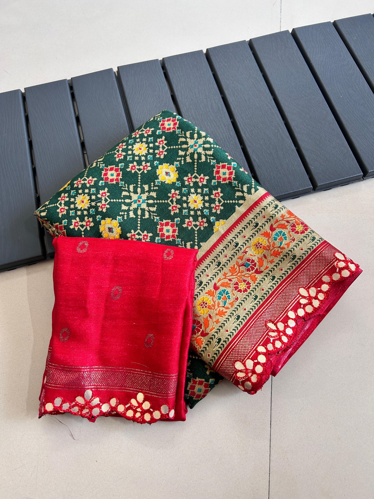 Kayatri New Soft Meshed Silk Patola Print Saree