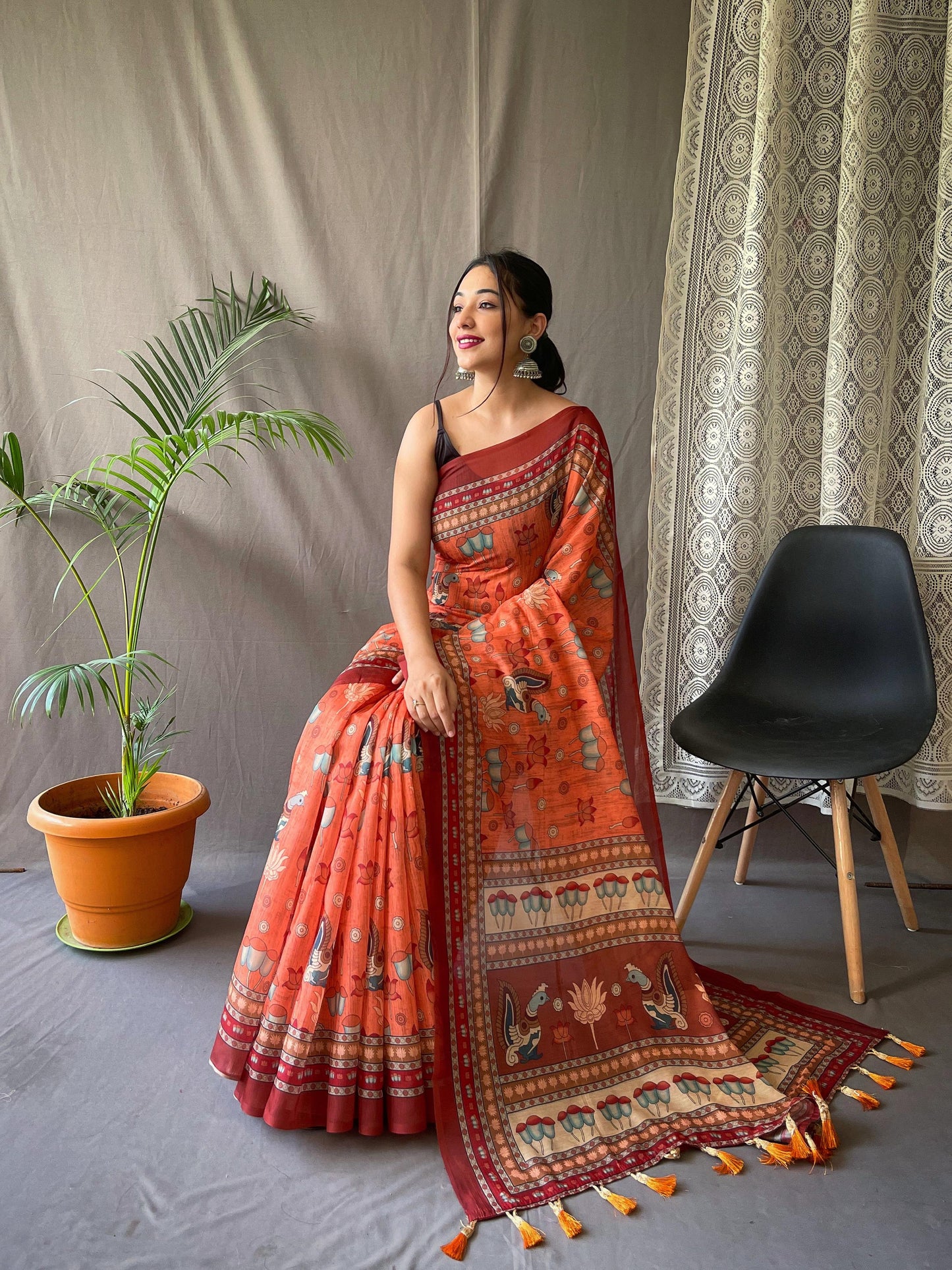 Kayatri New Pure Malai Cotton Digital Print Saree