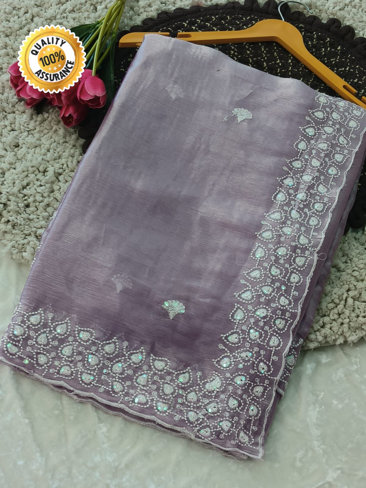 Kayatri New Pure Soft Heavy Burberry Chiffon Silk Saree