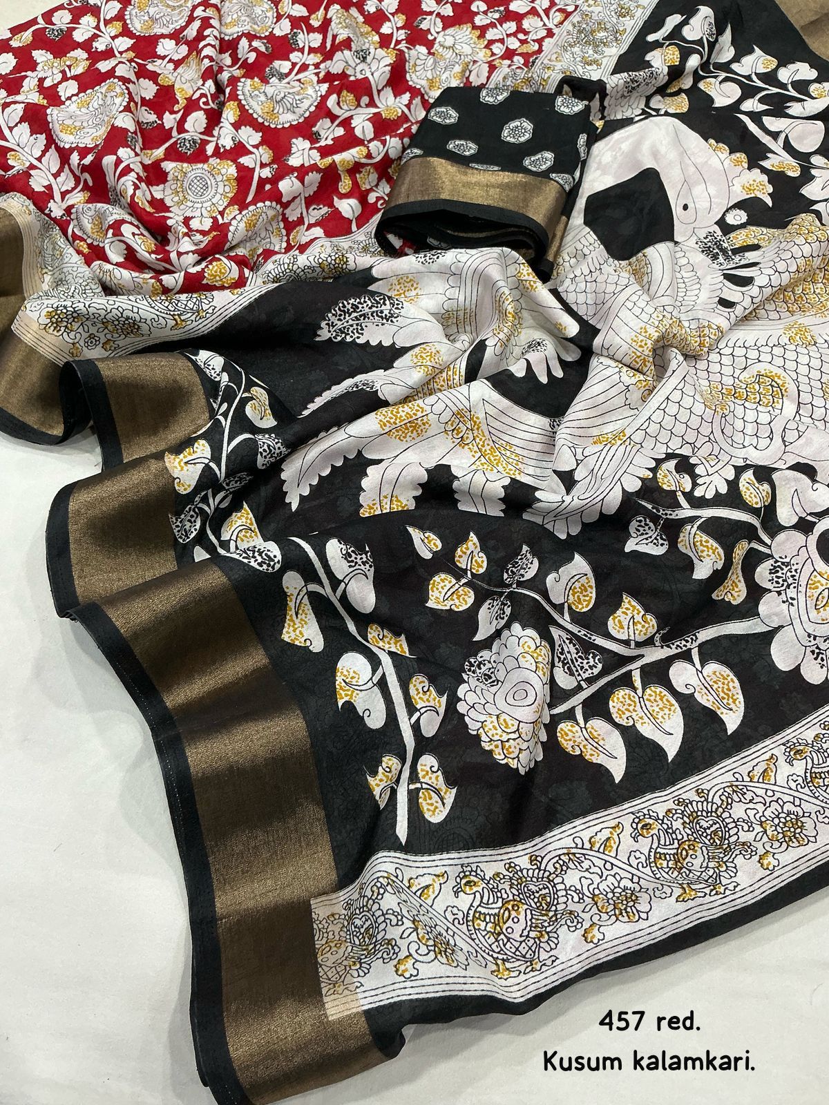 Kayatri New Fancy Kalamkari Printed Saree