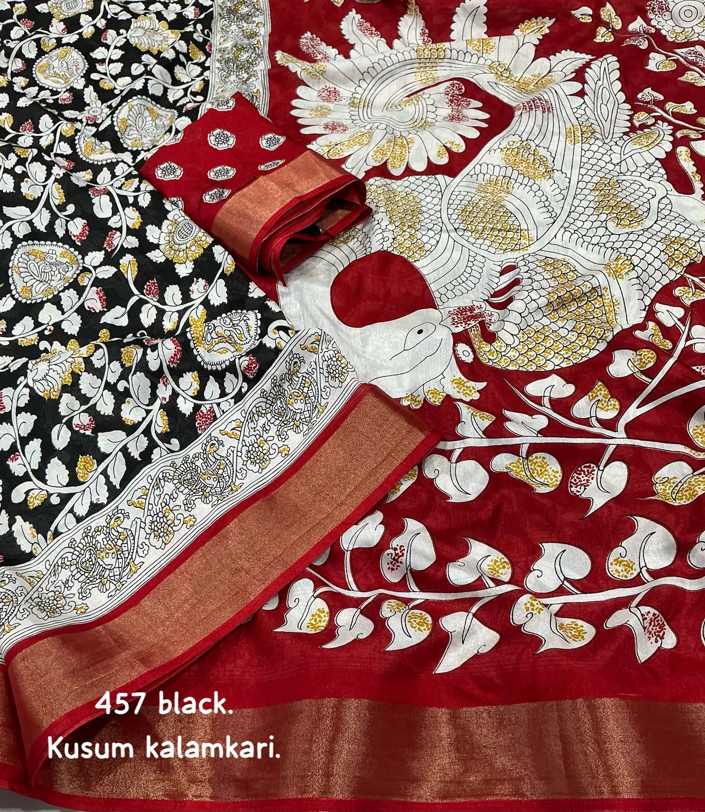 Kayatri New Fancy Kalamkari Printed Saree