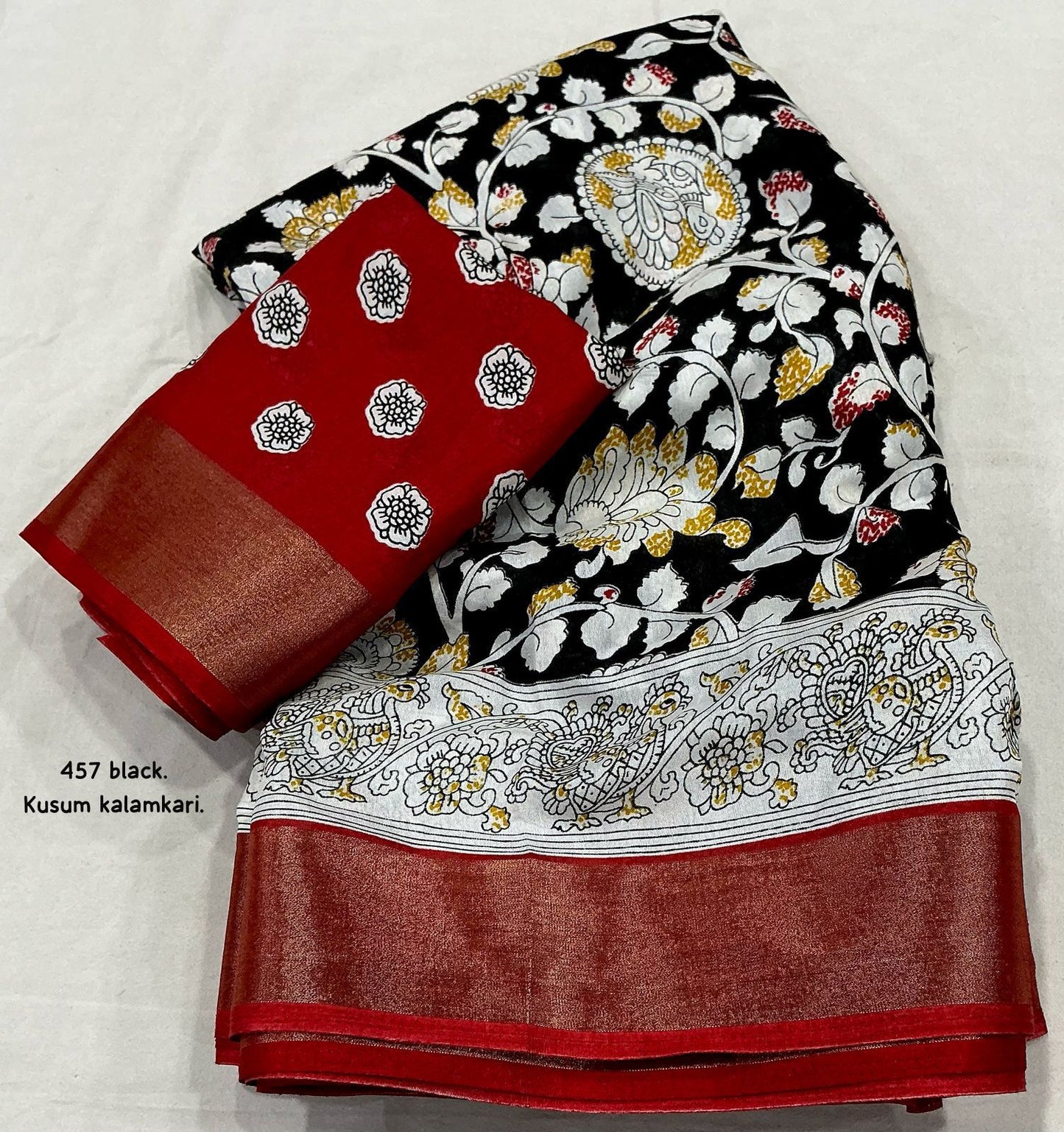 Kayatri New Fancy Kalamkari Printed Saree