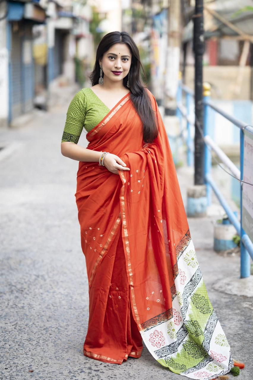 Kayatri New Soft Pure Chanderi Cotton Saree