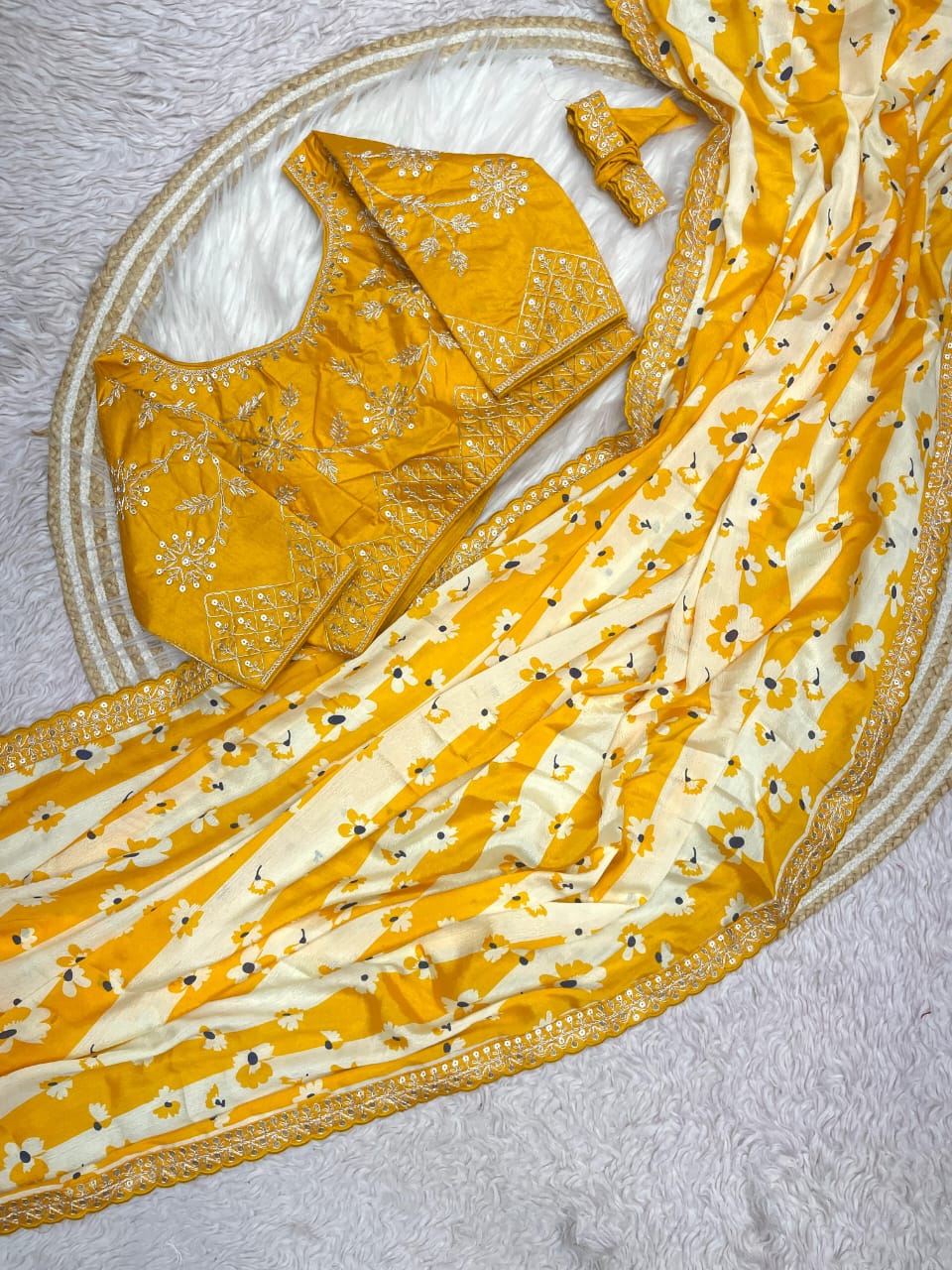 Kayatri New Chinon Silk Ready to Wear Saree