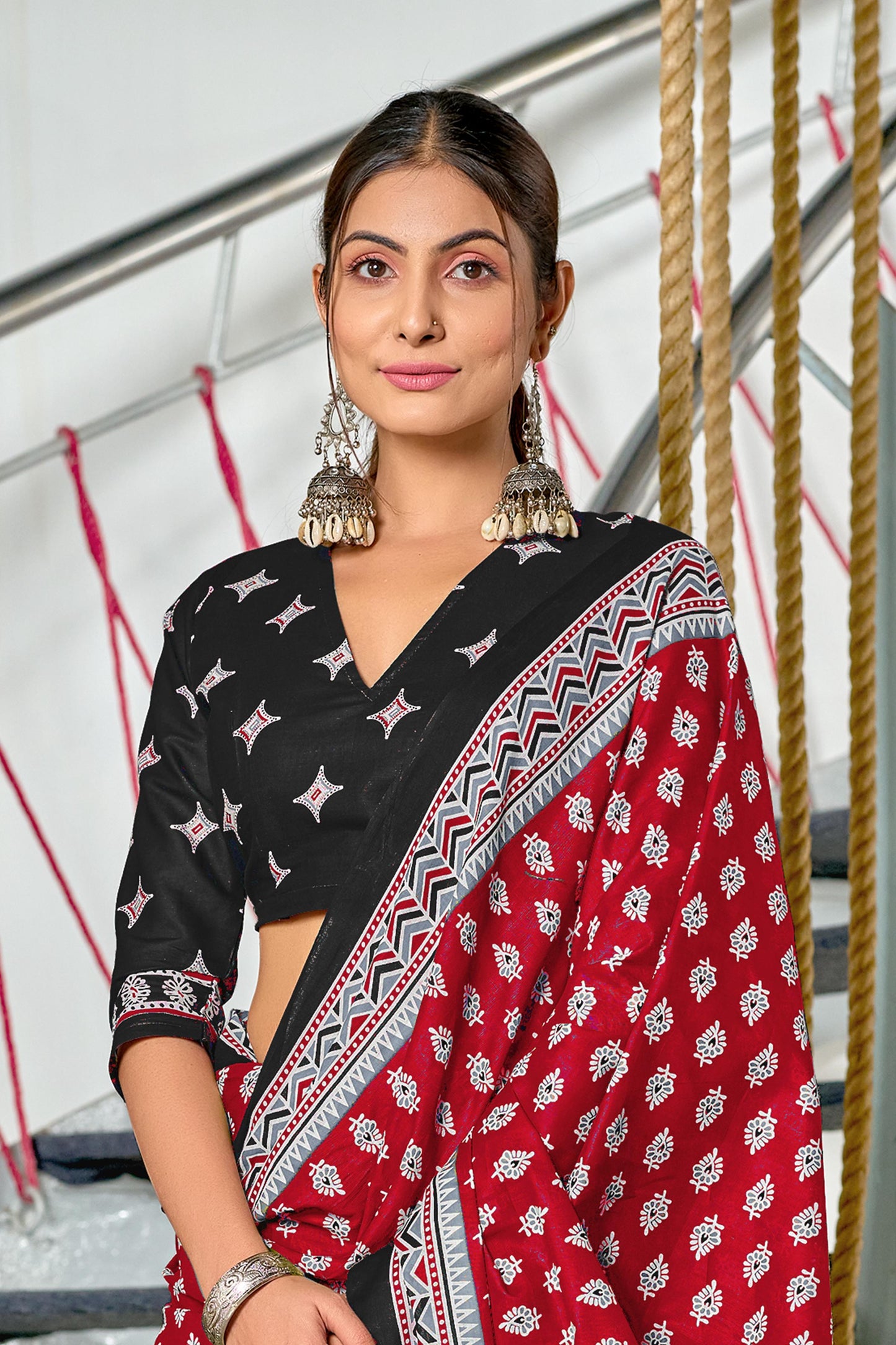 Kayatri New Mulmul Cotton Hand Block Print Saree