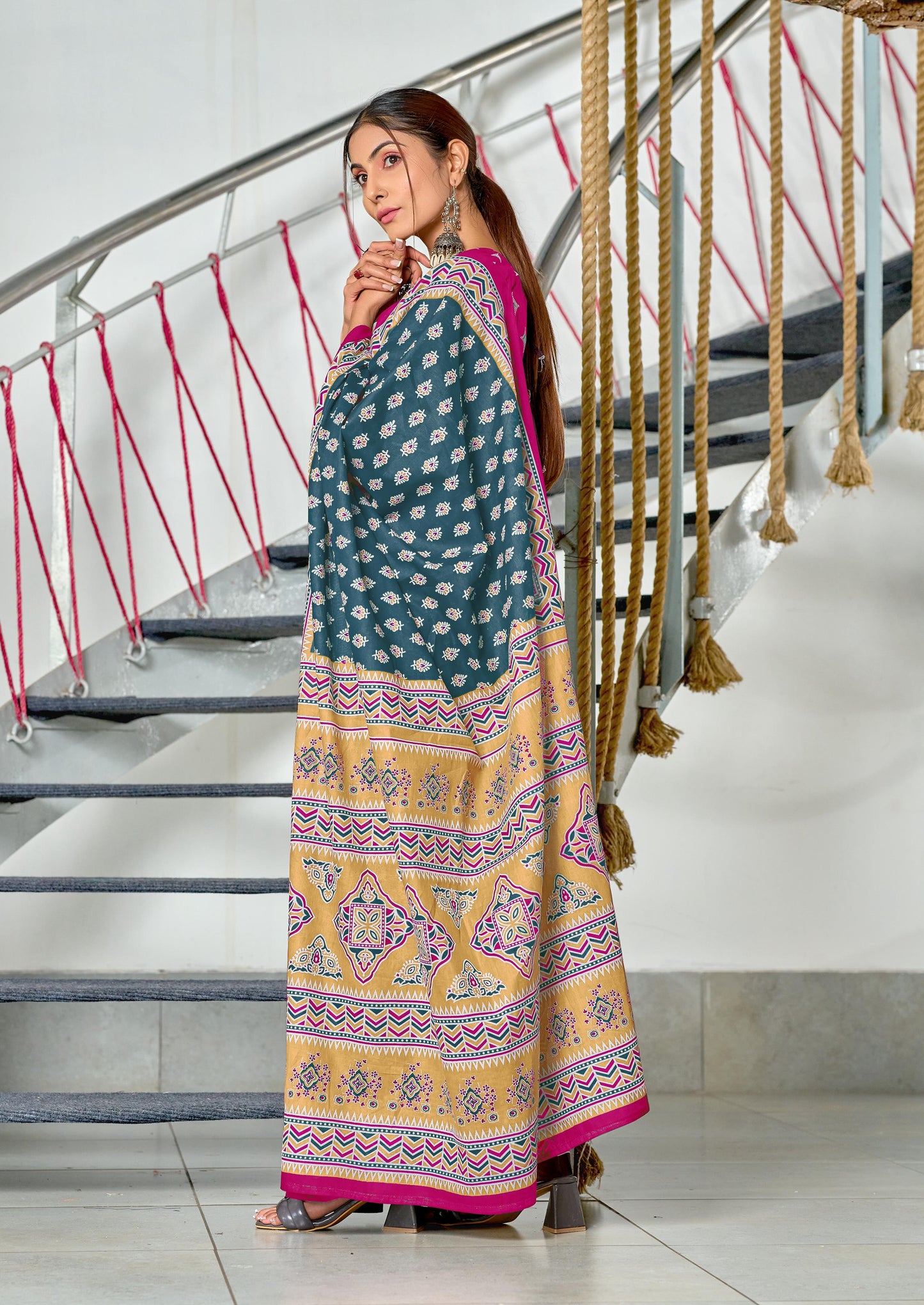 Kayatri New Mulmul Cotton Hand Block Print Saree