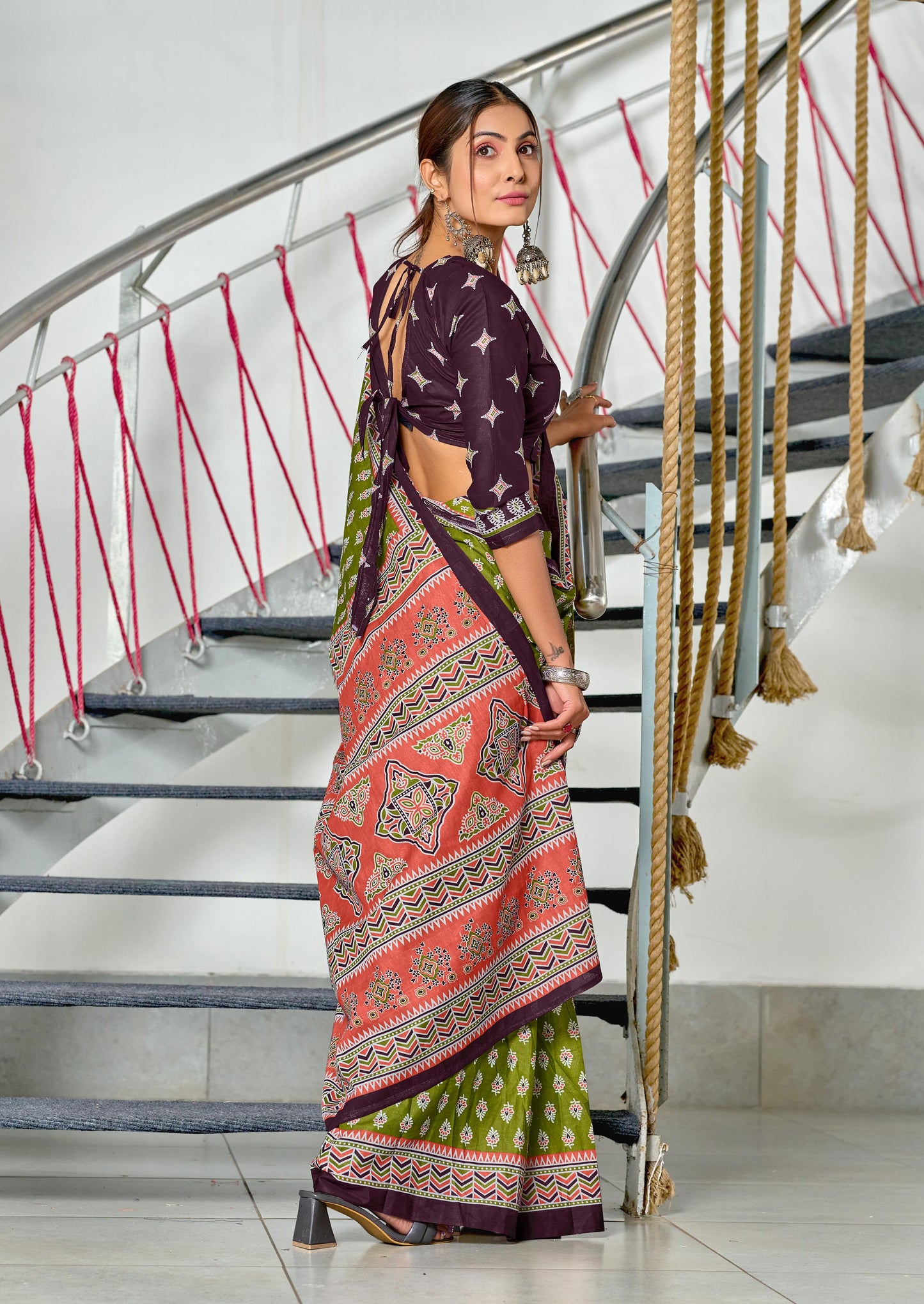 Kayatri New Mulmul Cotton Hand Block Print Saree