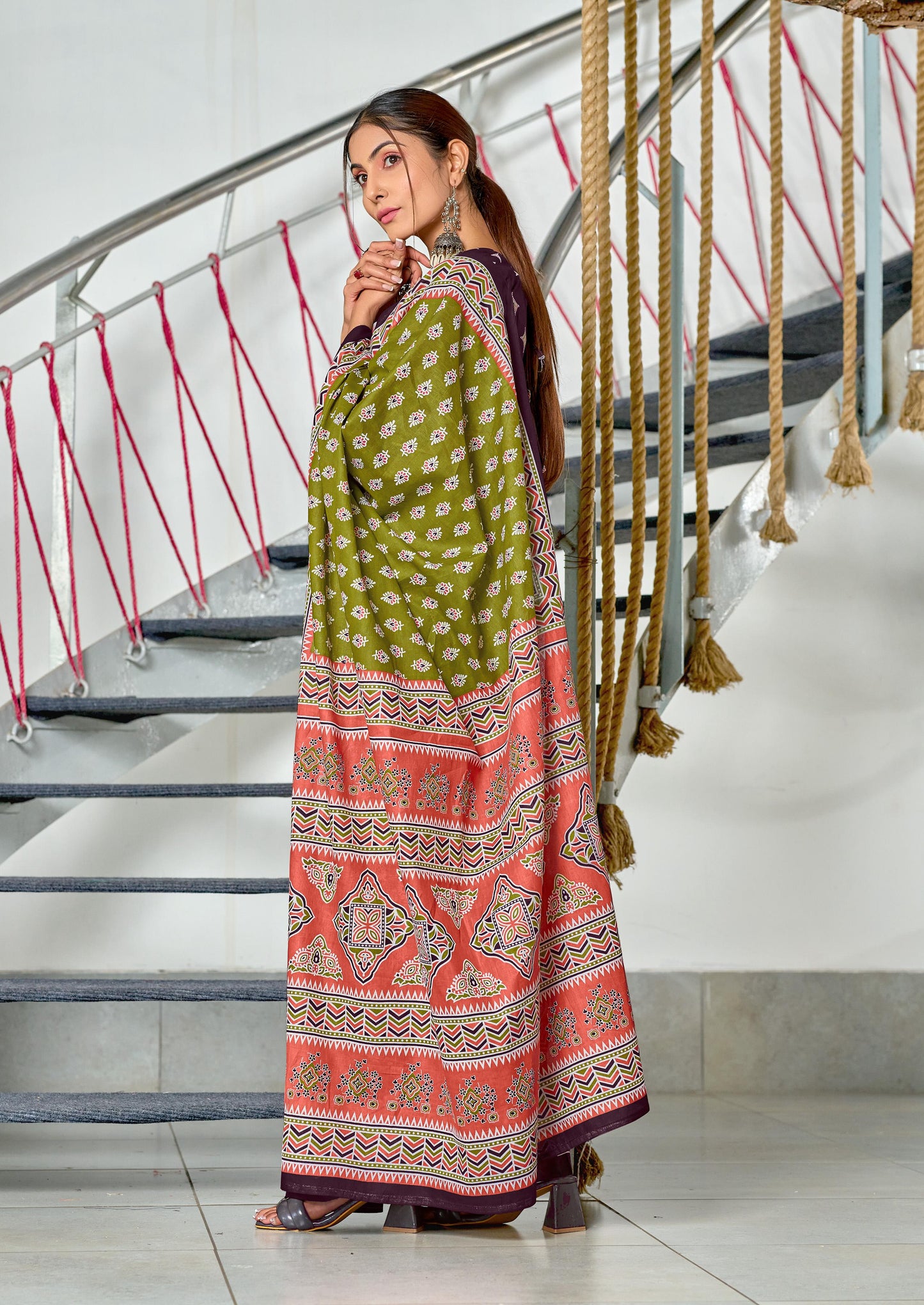 Kayatri New Mulmul Cotton Hand Block Print Saree