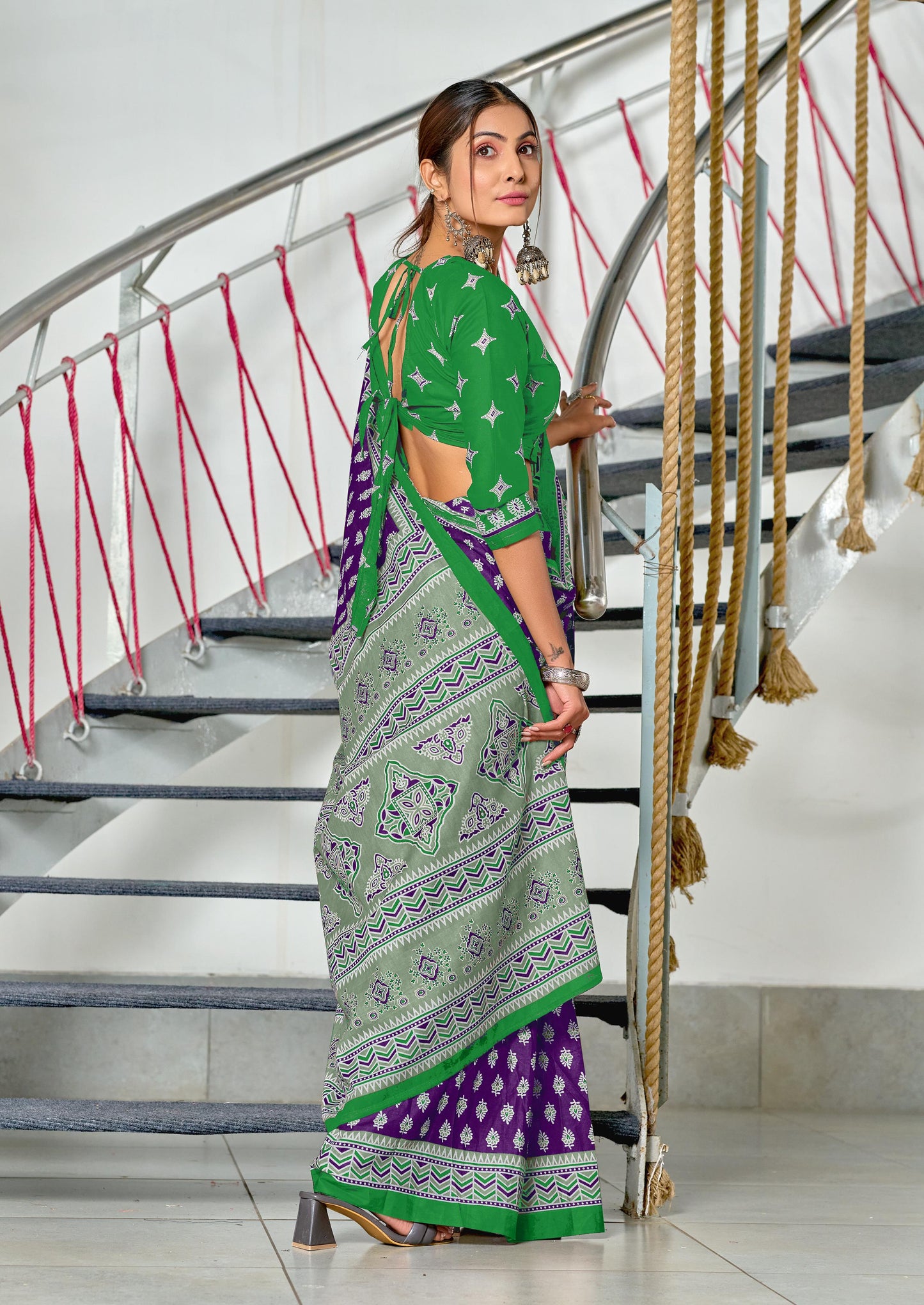 Kayatri New Mulmul Cotton Hand Block Print Saree
