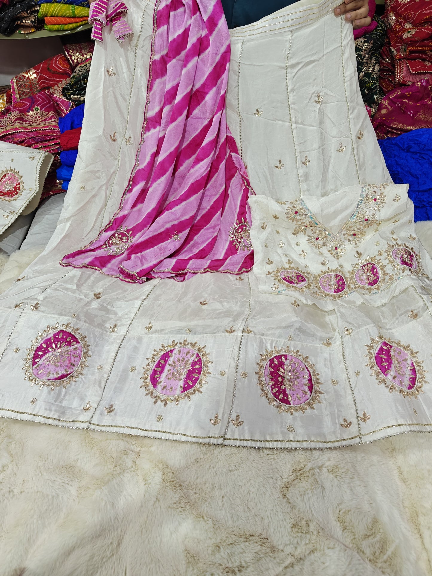 Kayatri New Pure Upada Silk Gotapatti Handwork Lehenga