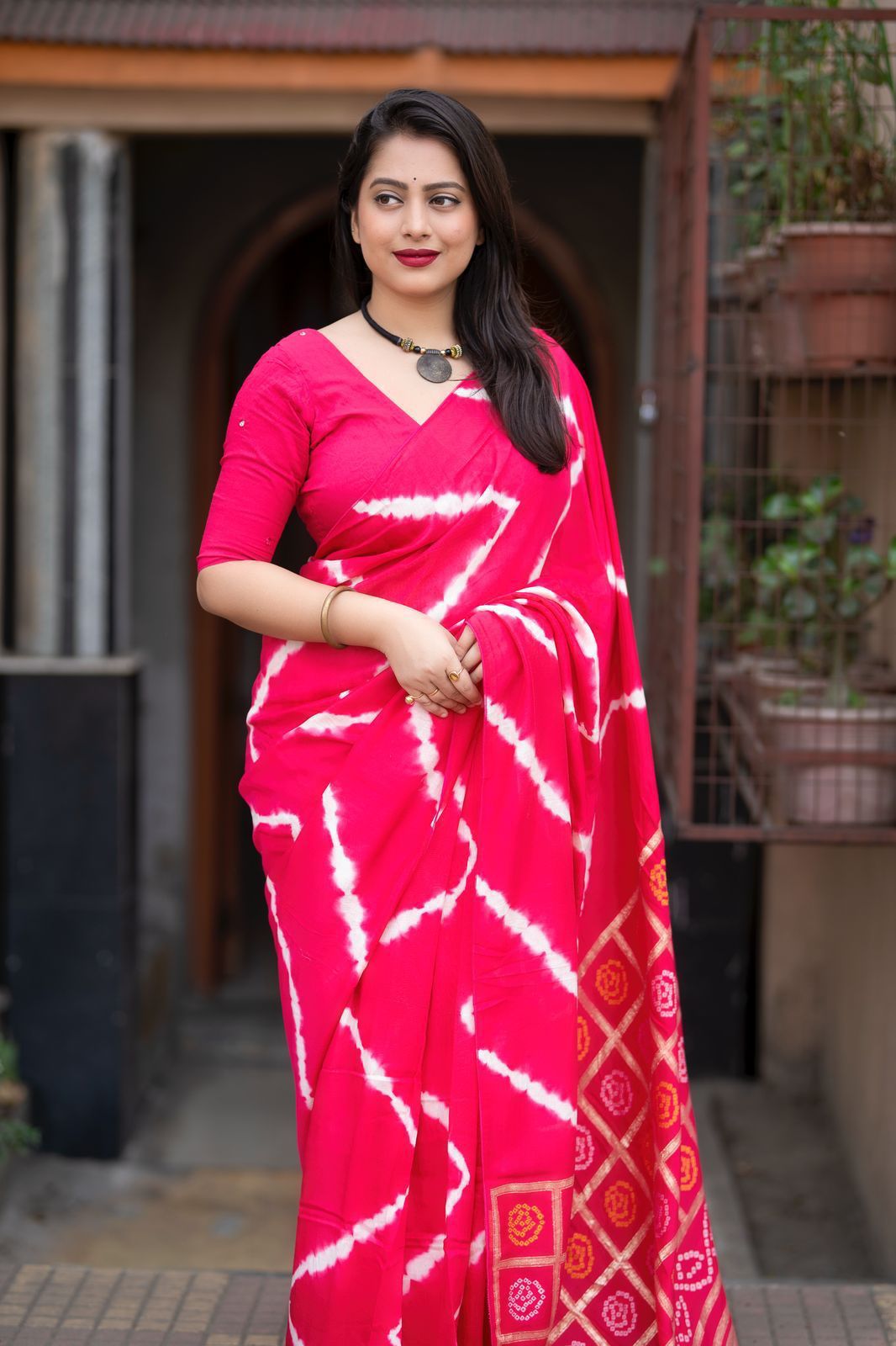 Kayatri New Traditional Ghatchola Bhandani Leheriya saree