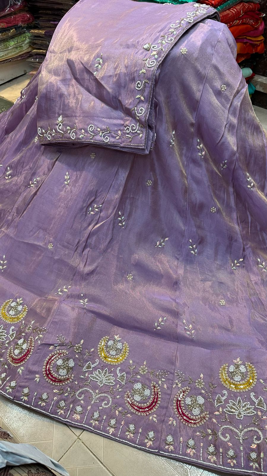 Kayatri New Designer Pure Cosmos Silk Lehenga