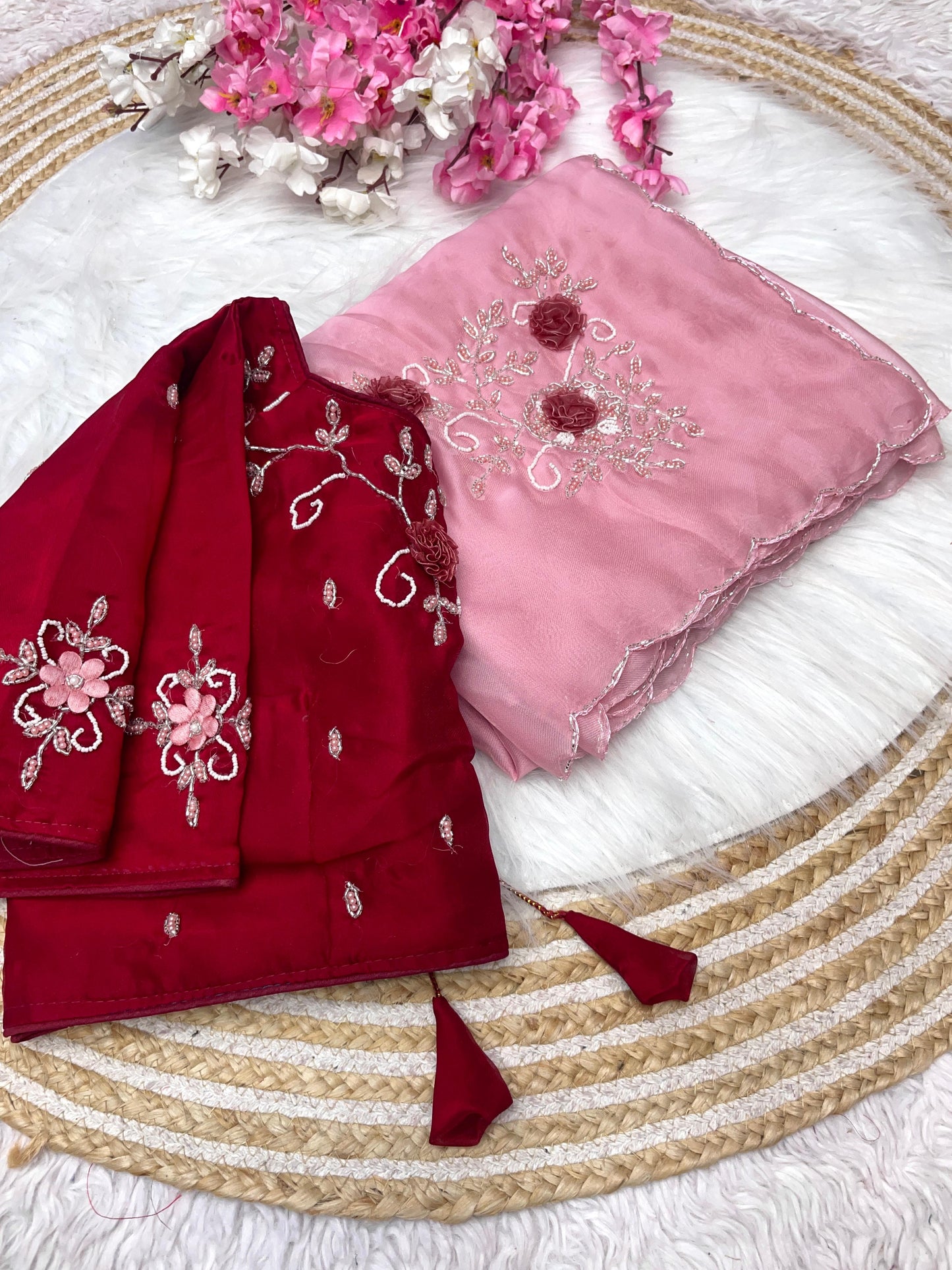 Kayatri New Jordan Silk Sattin Bollywood Style Saree