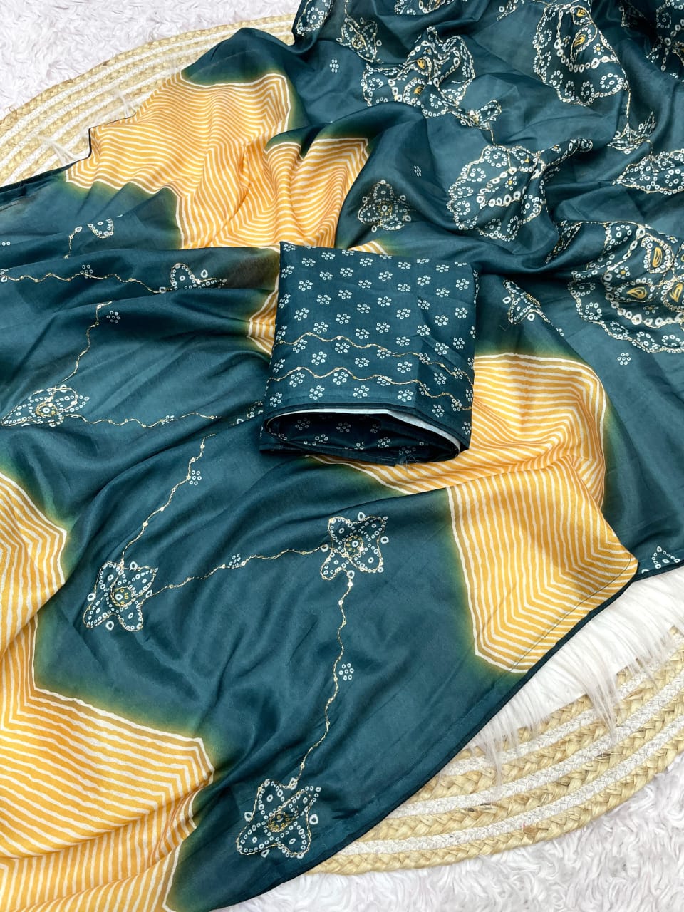 Kayatri New Designer Tussar Khtha Work Saree