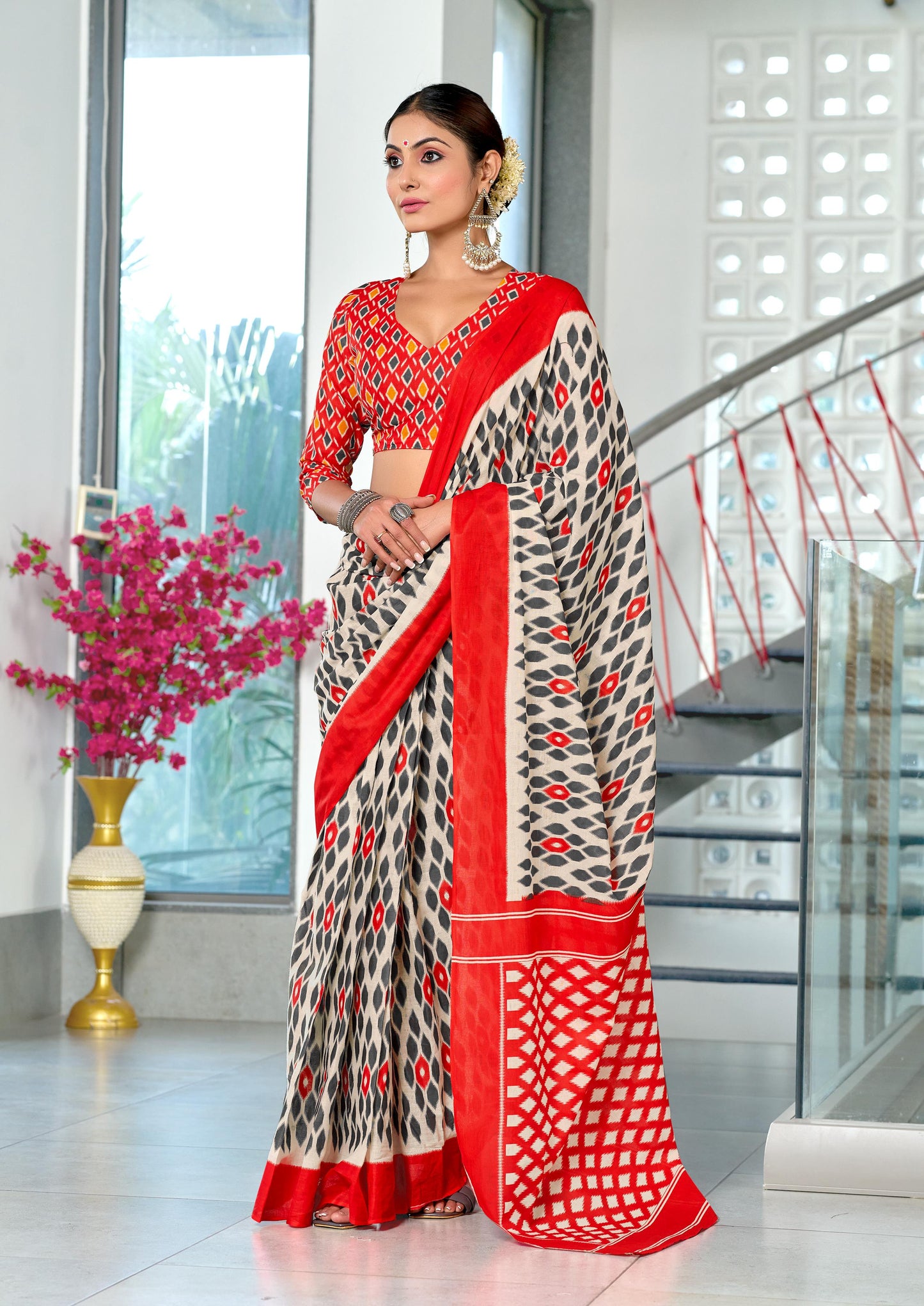Kayatri New Soft Pure Cotton Printed Saree