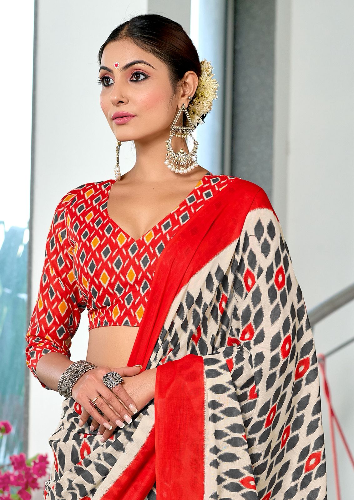 Kayatri New Soft Pure Cotton Printed Saree