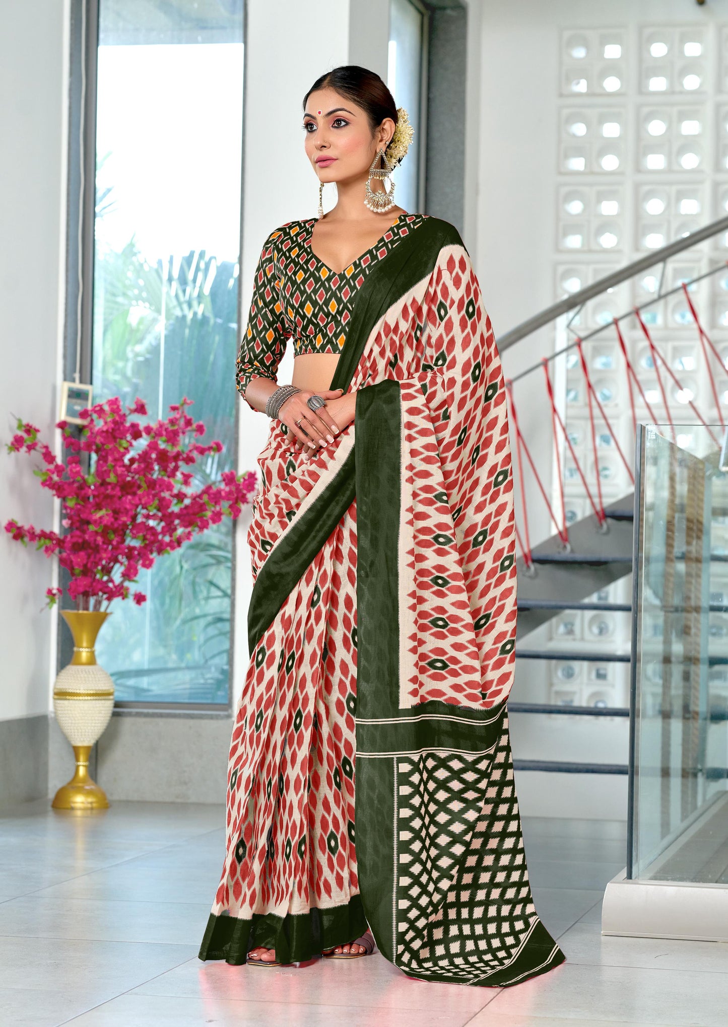 Kayatri New Soft Pure Cotton Printed Saree