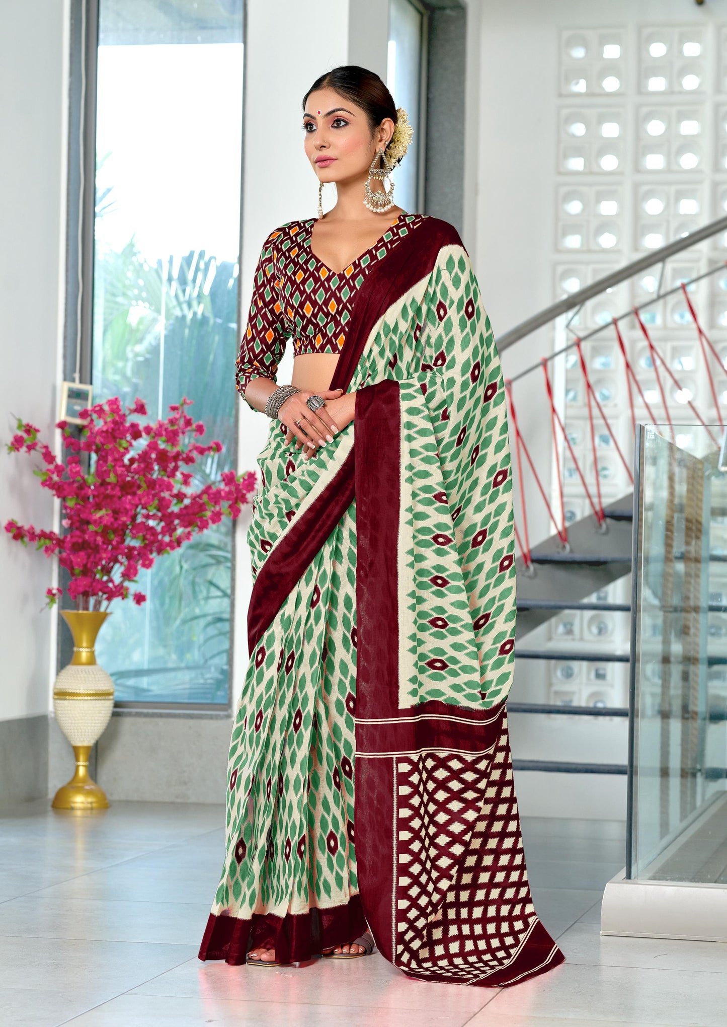 Kayatri New Soft Pure Cotton Printed Saree
