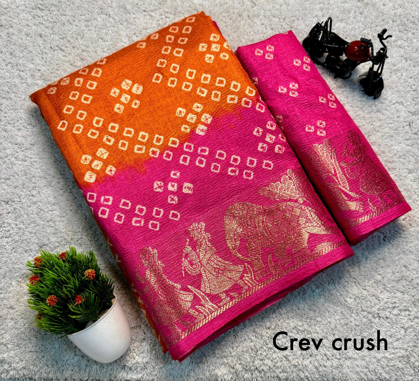 Kayatri New Pure Dola Silk Bandhani Style Saree