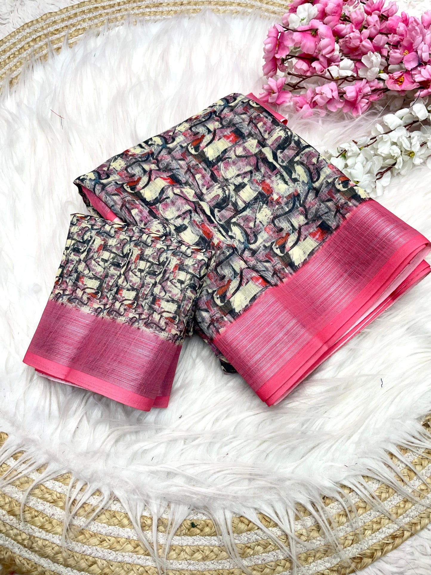 Kayatri New Lilen Digital Print Saree