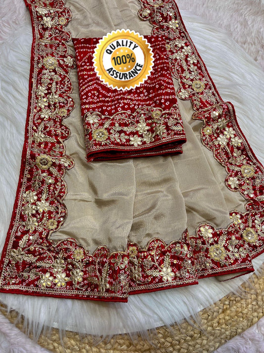 Kayatri New Soft Chinon Designer Saree