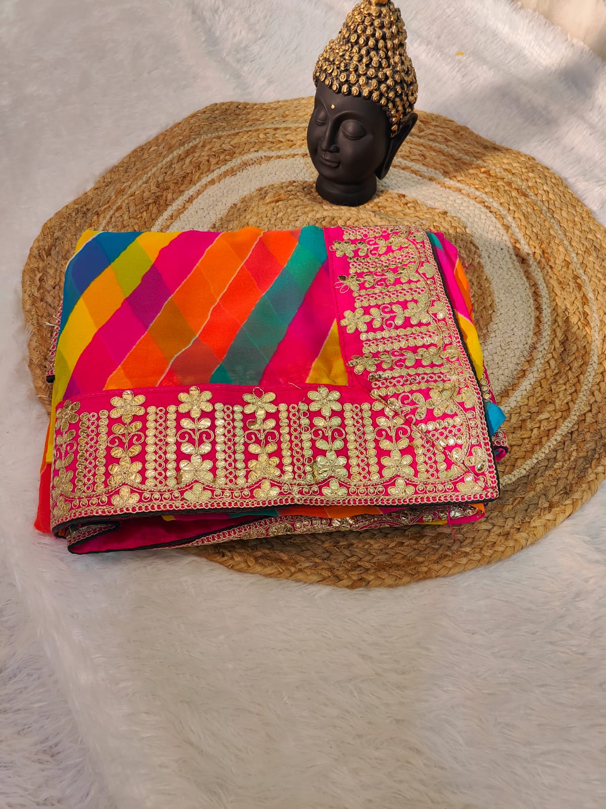Kayatri New Designer Leheriya Style Georgette Saree