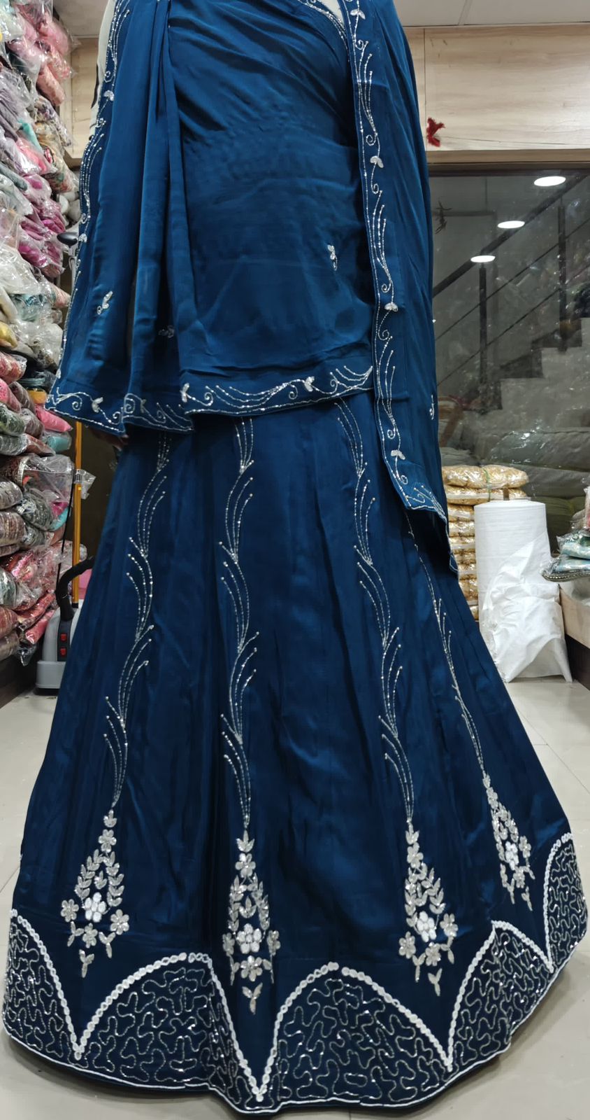 Kayatri New Pure Upada Silk Handmade Khatli Work Lehenga