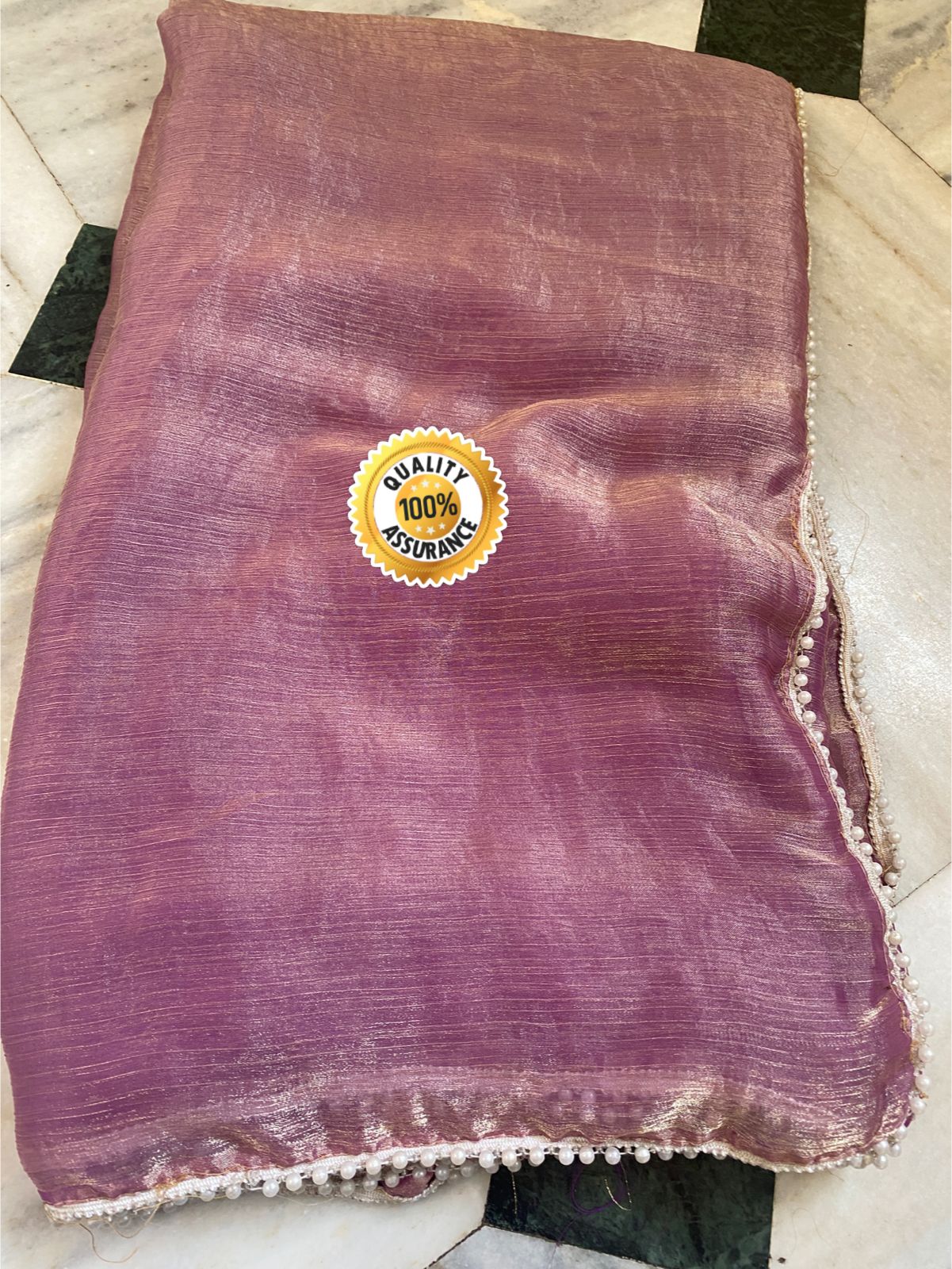 Kayatri New Fancy Chiffon Silk Moti Work Saree