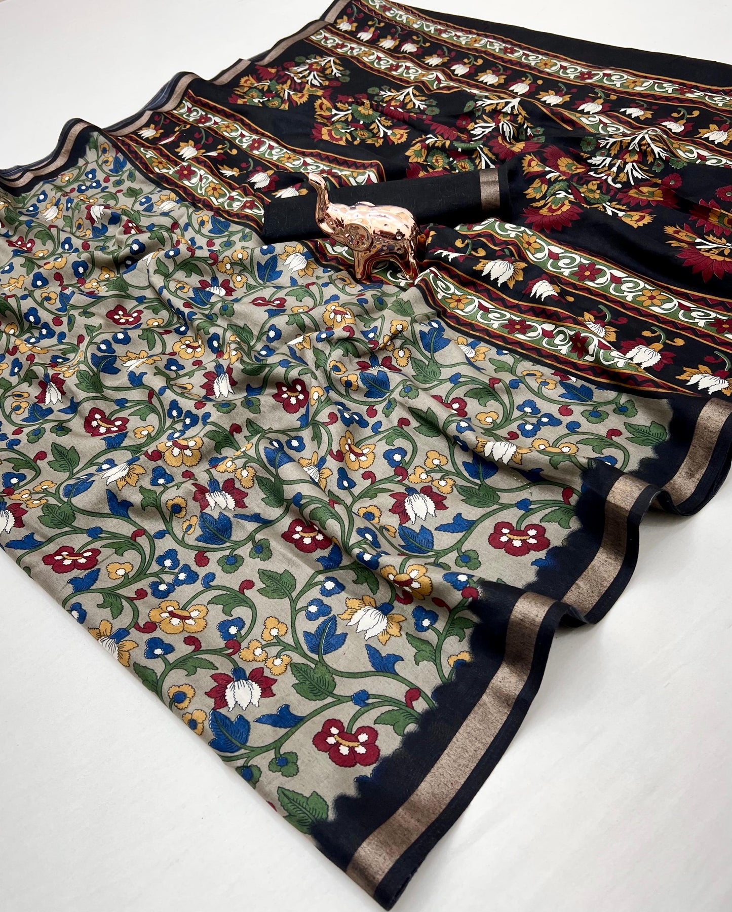 Kayatri New Cotton Silk Bandhani Print Saree