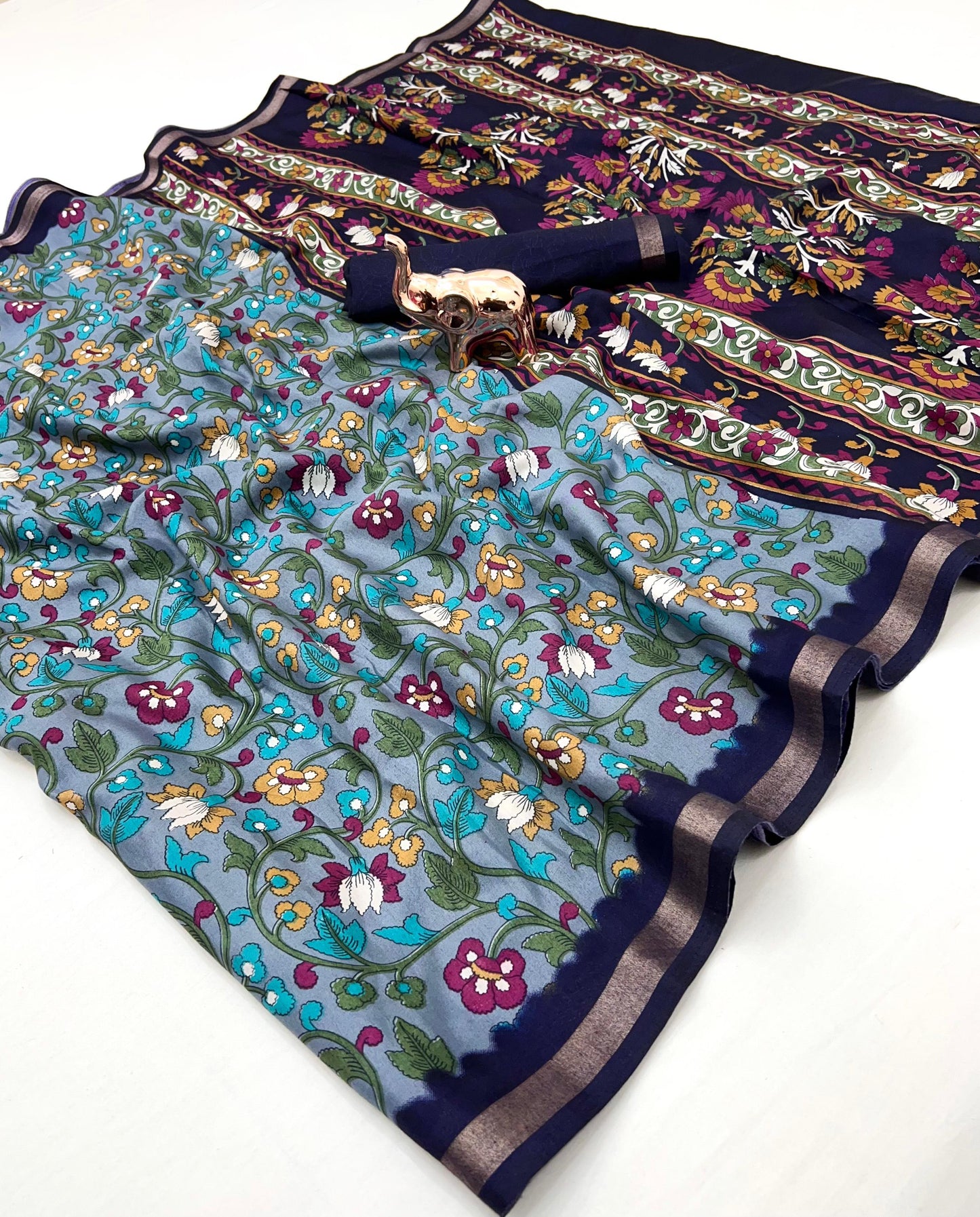 Kayatri New Cotton Silk Bandhani Print Saree