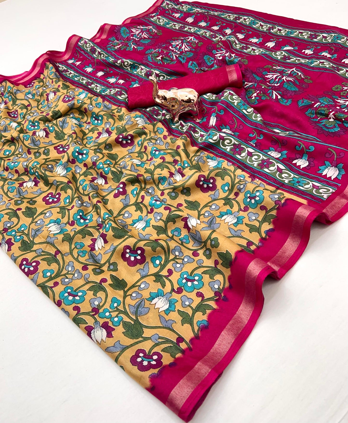 Kayatri New Cotton Silk Bandhani Print Saree
