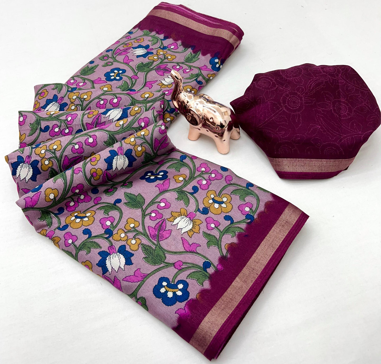 Kayatri New Cotton Silk Bandhani Print Saree