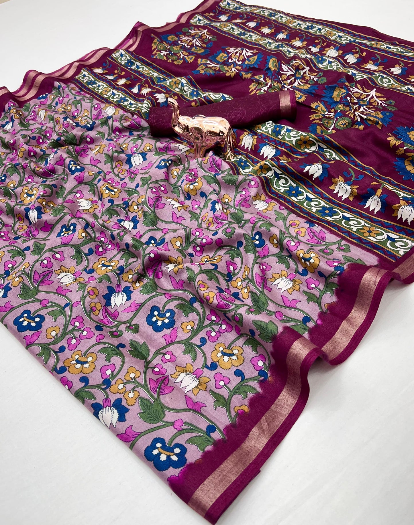 Kayatri New Cotton Silk Bandhani Print Saree