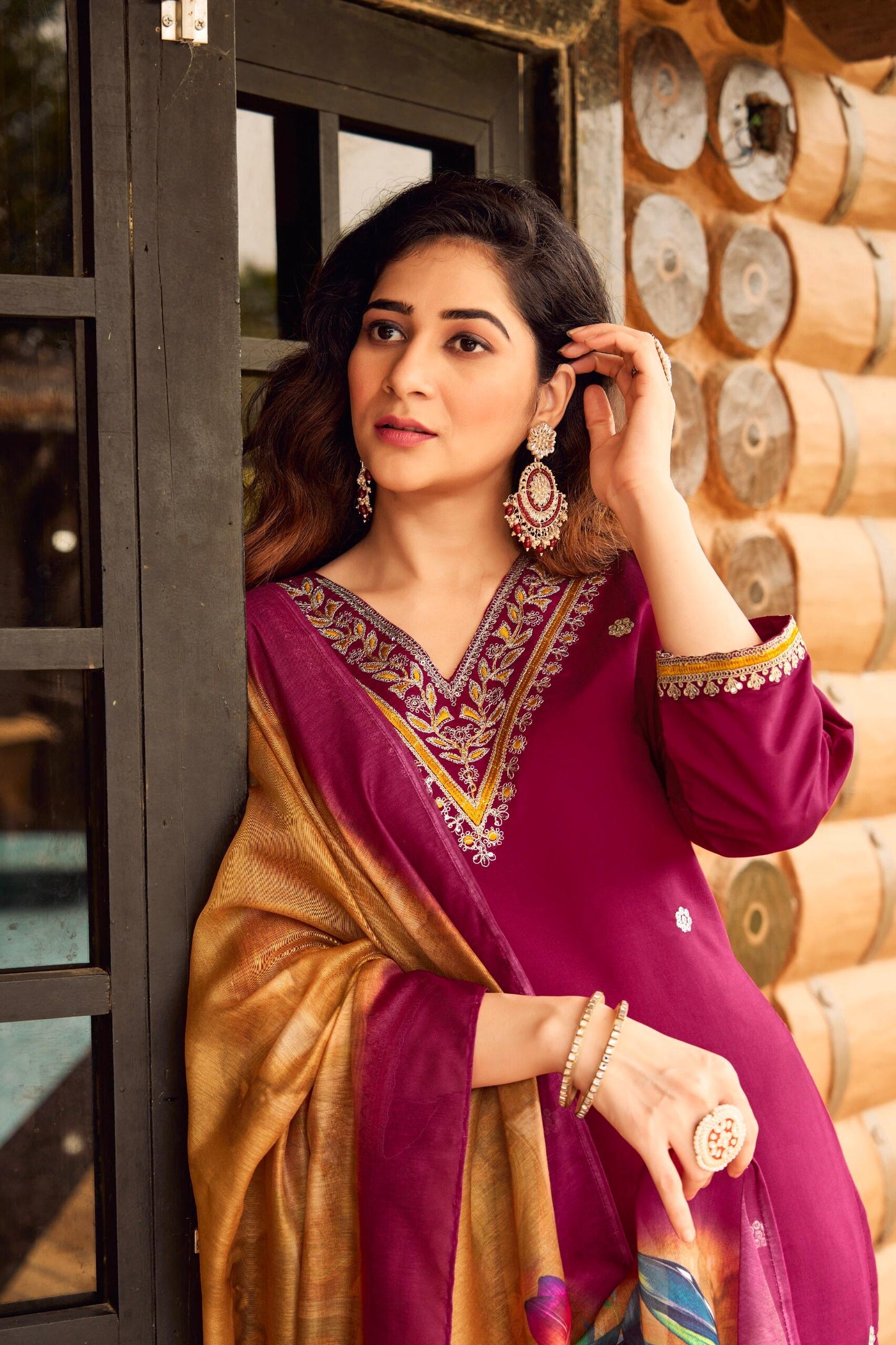 Kayatri New Designer Roman Silk Digital Print Dupatta Suit
