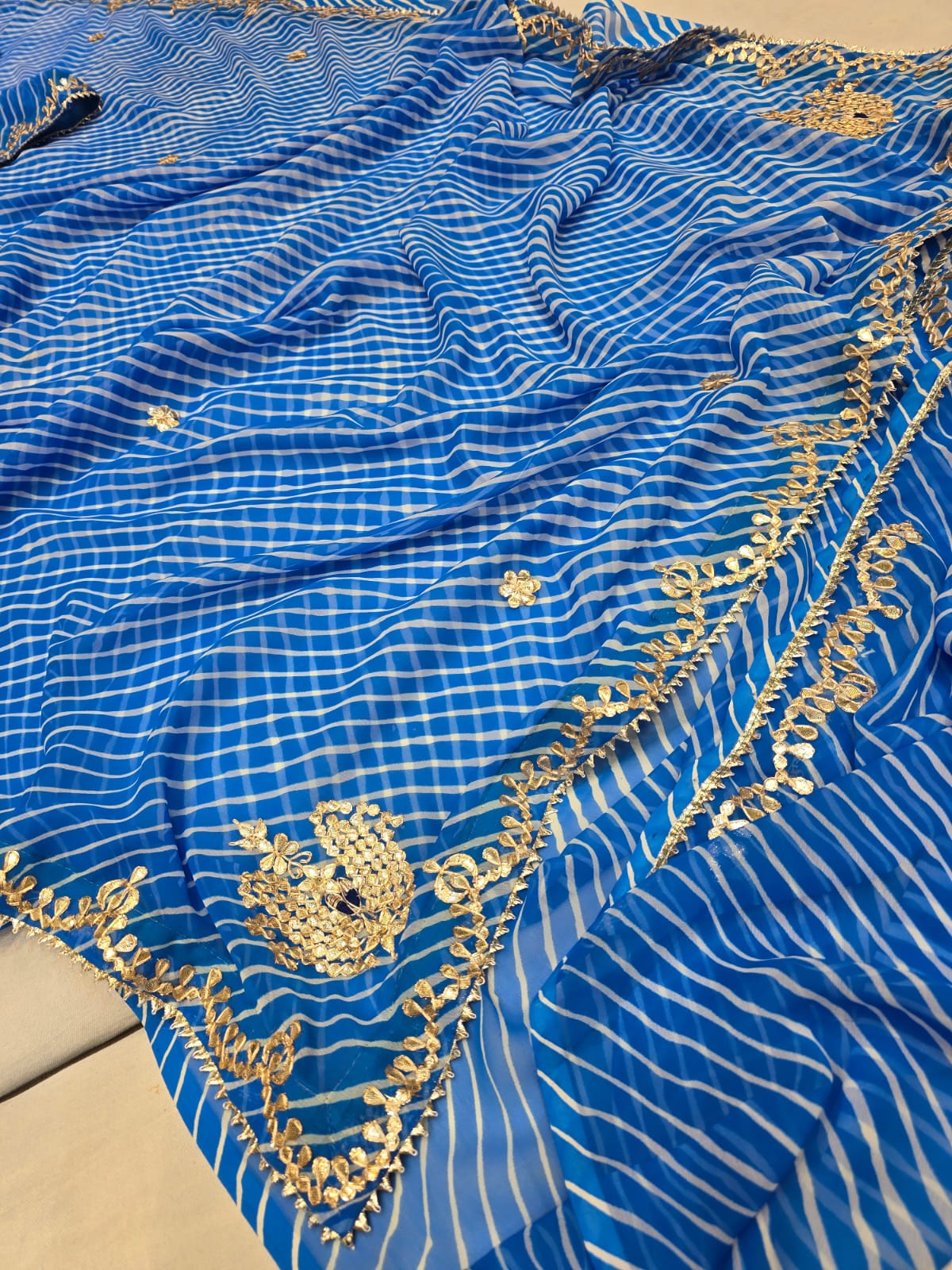 Kayatri New Pure CYC Georgette Leheriya Style Saree