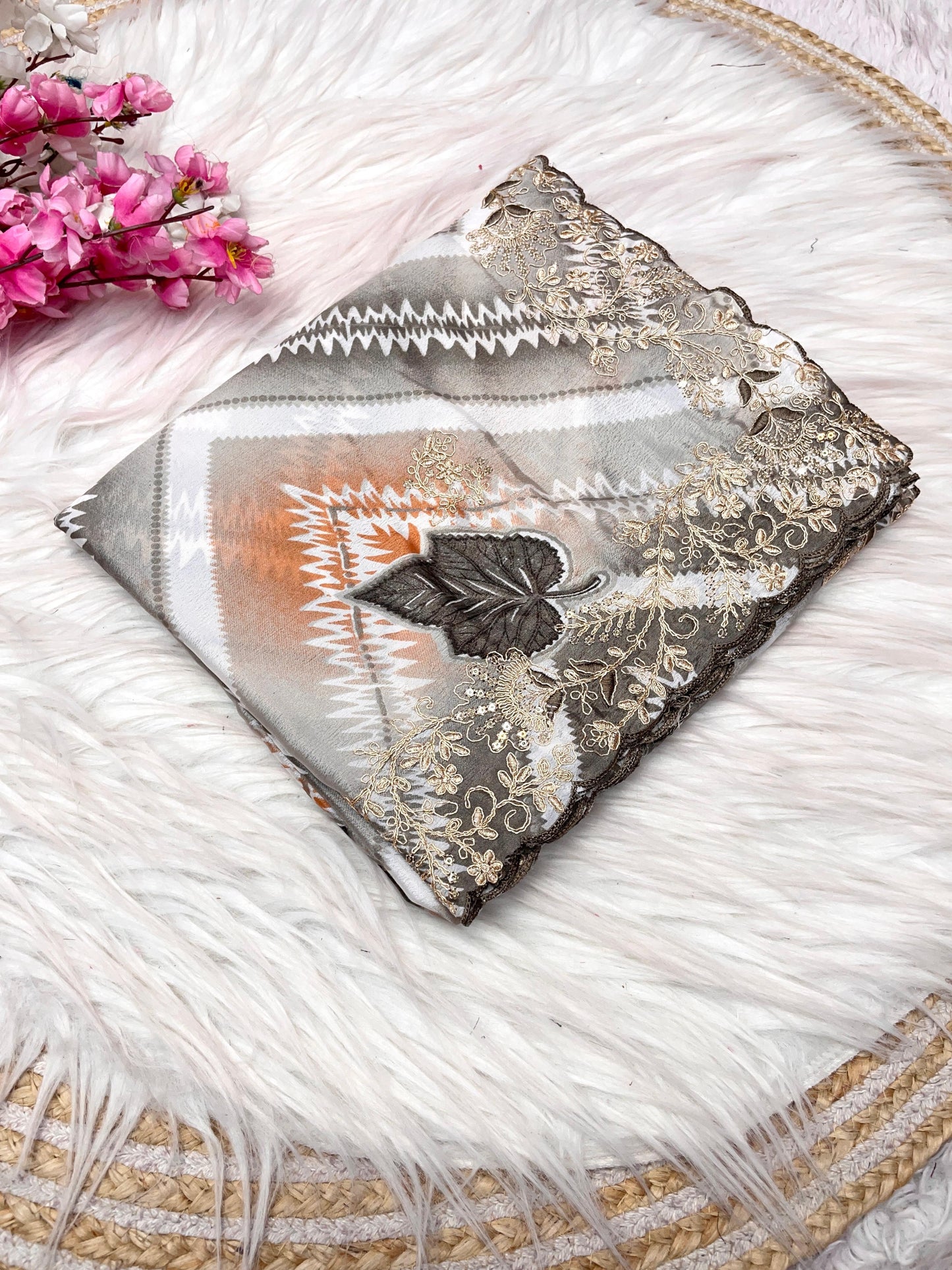 Kayatri New Chinon Print Designer Saree