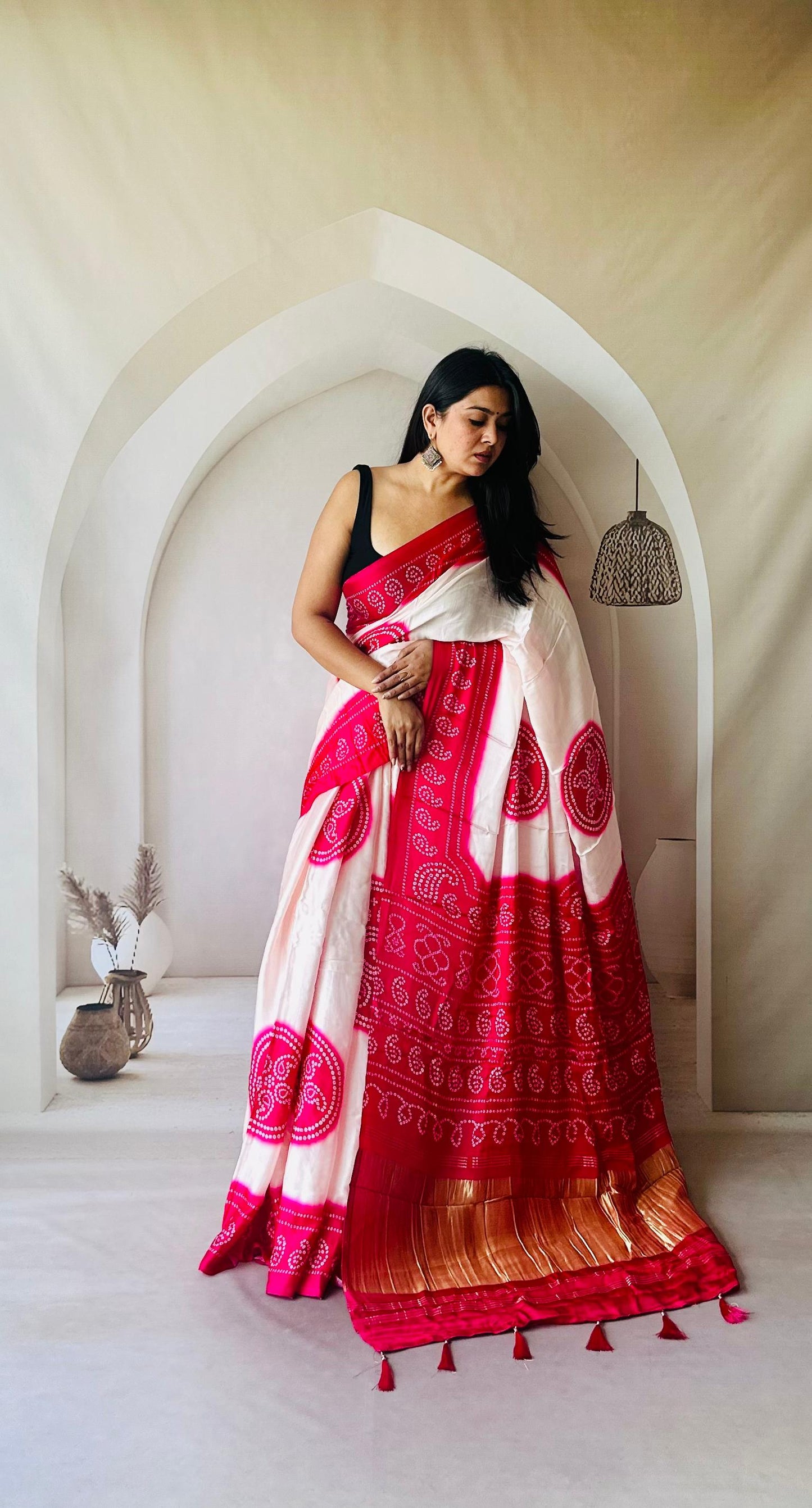 Kayatri New Pure Gaji Silk Bandhej Print Saree
