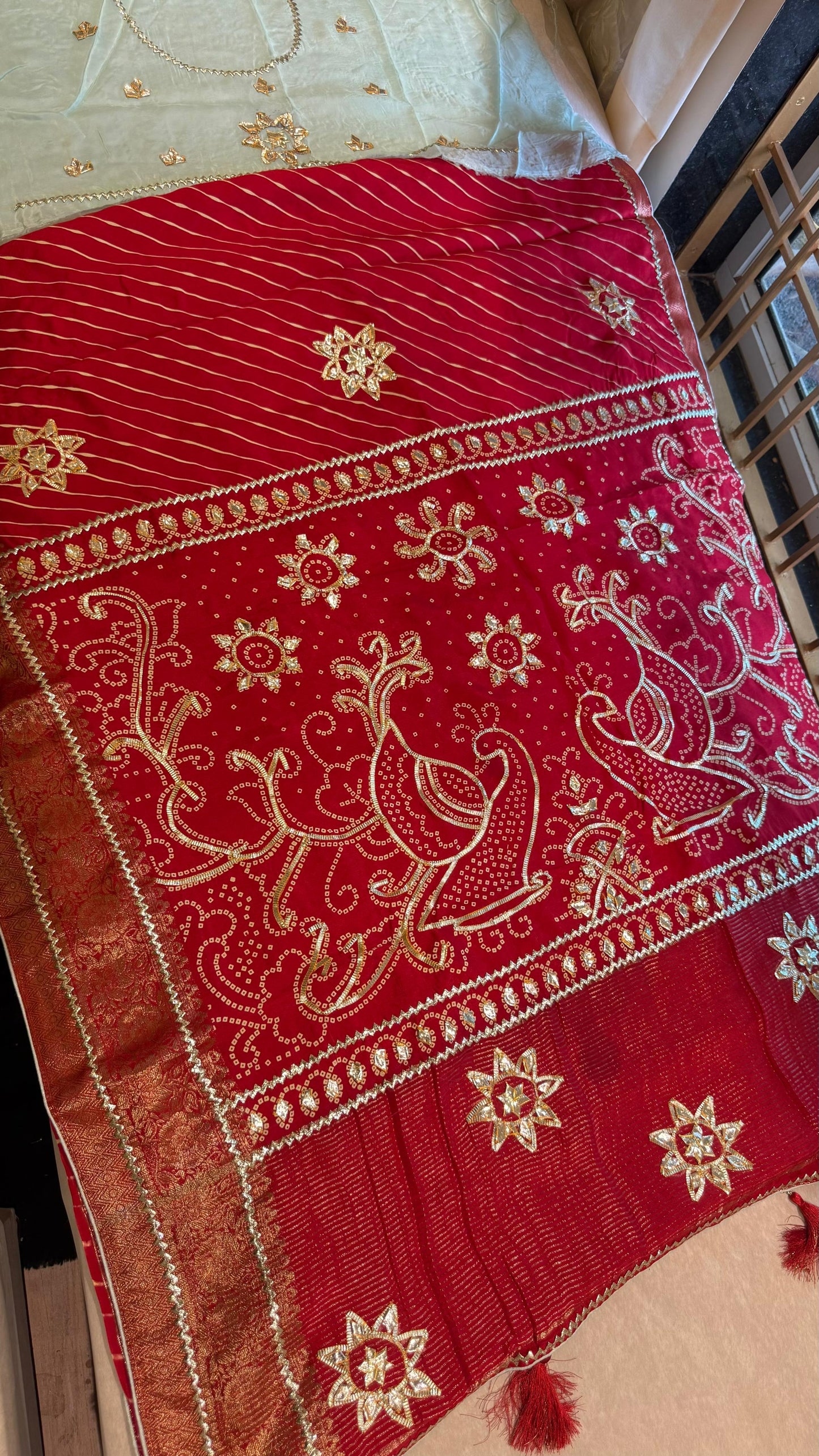 Kayatri New Pure Upada Silk Leheriya Style Saree
